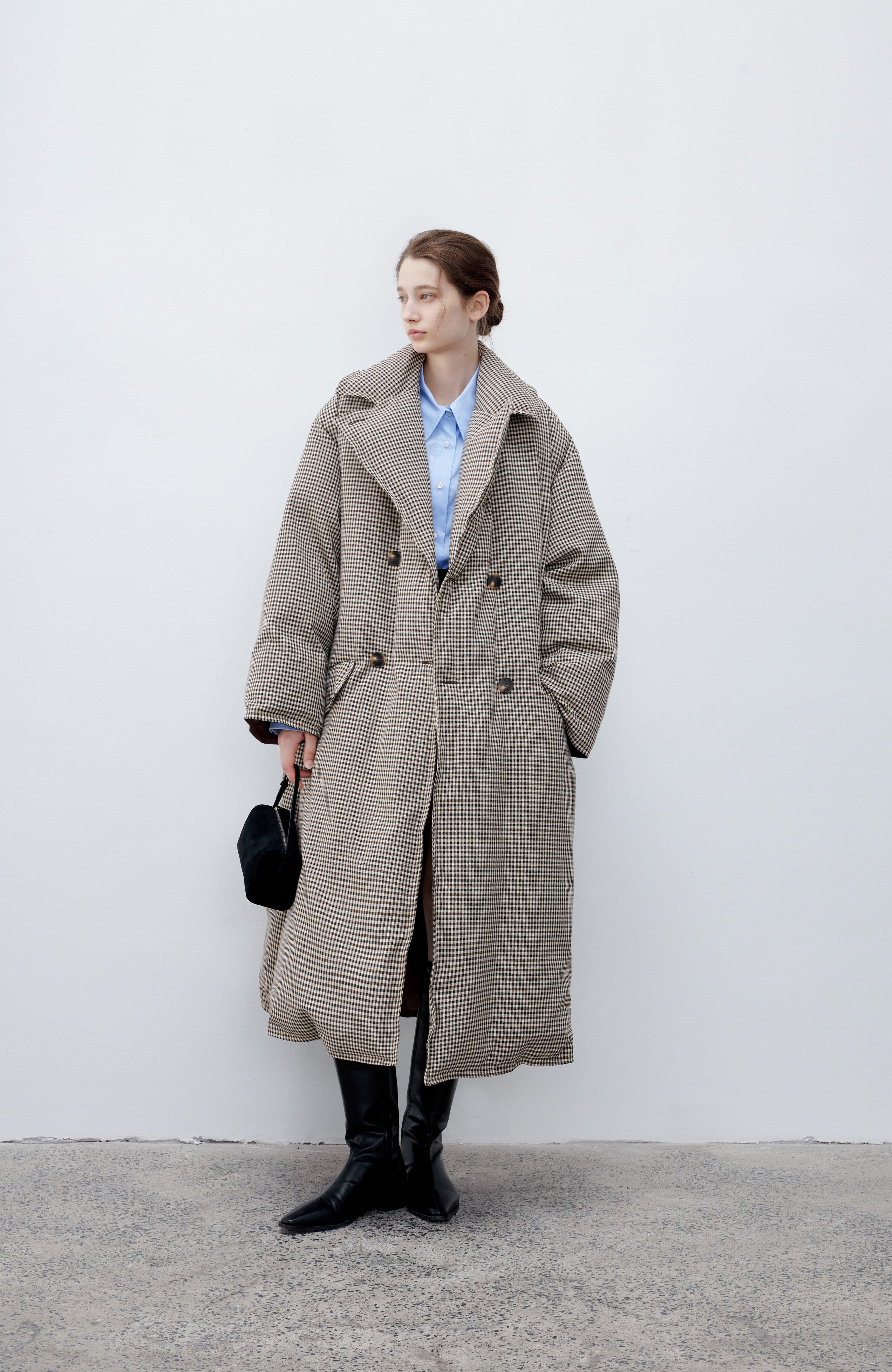 CLASSIC PLAID DOWN COAT / クラシカルチェックダウンコート