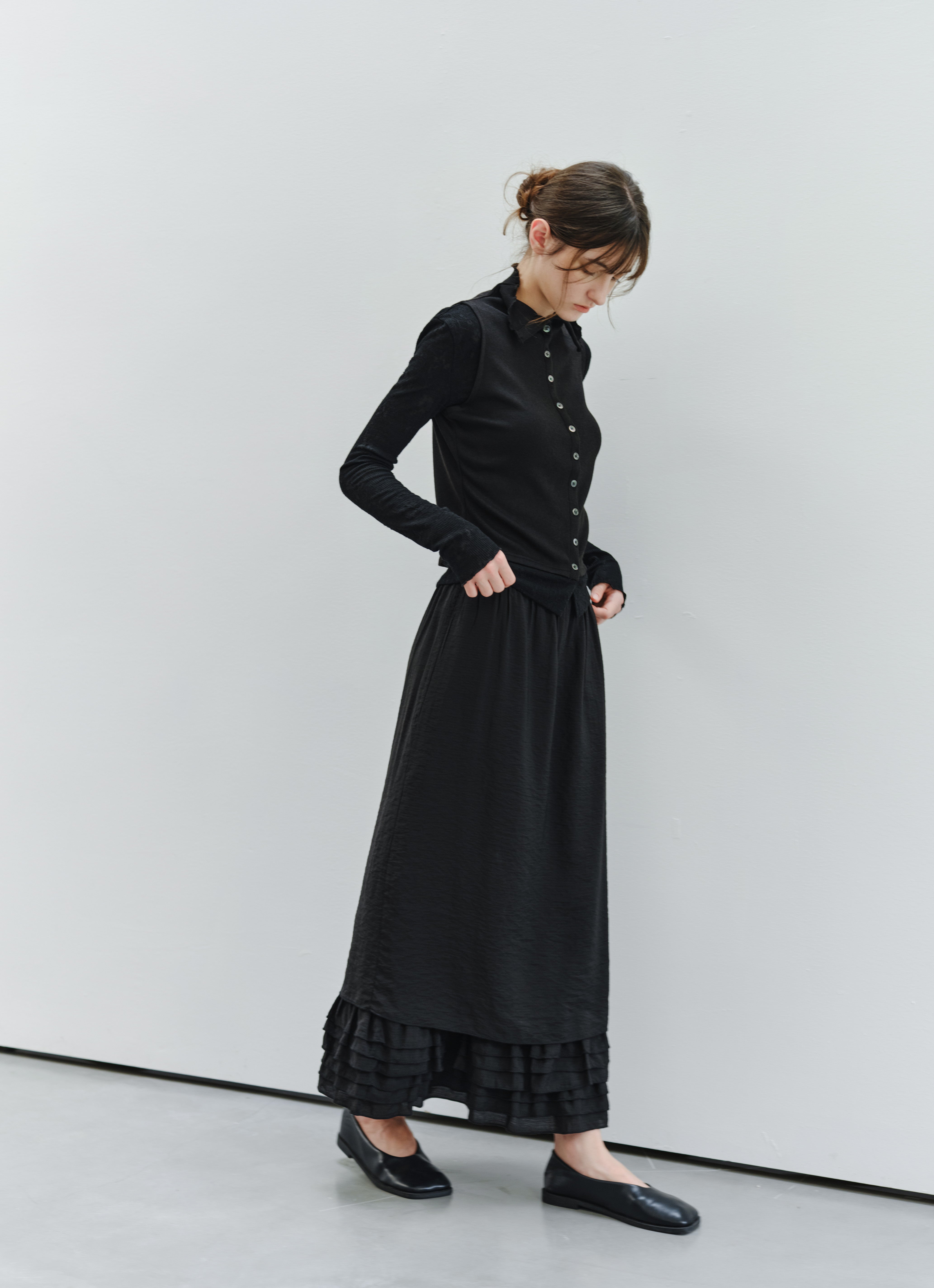 LACE HEM STRAIGHT SKIRT