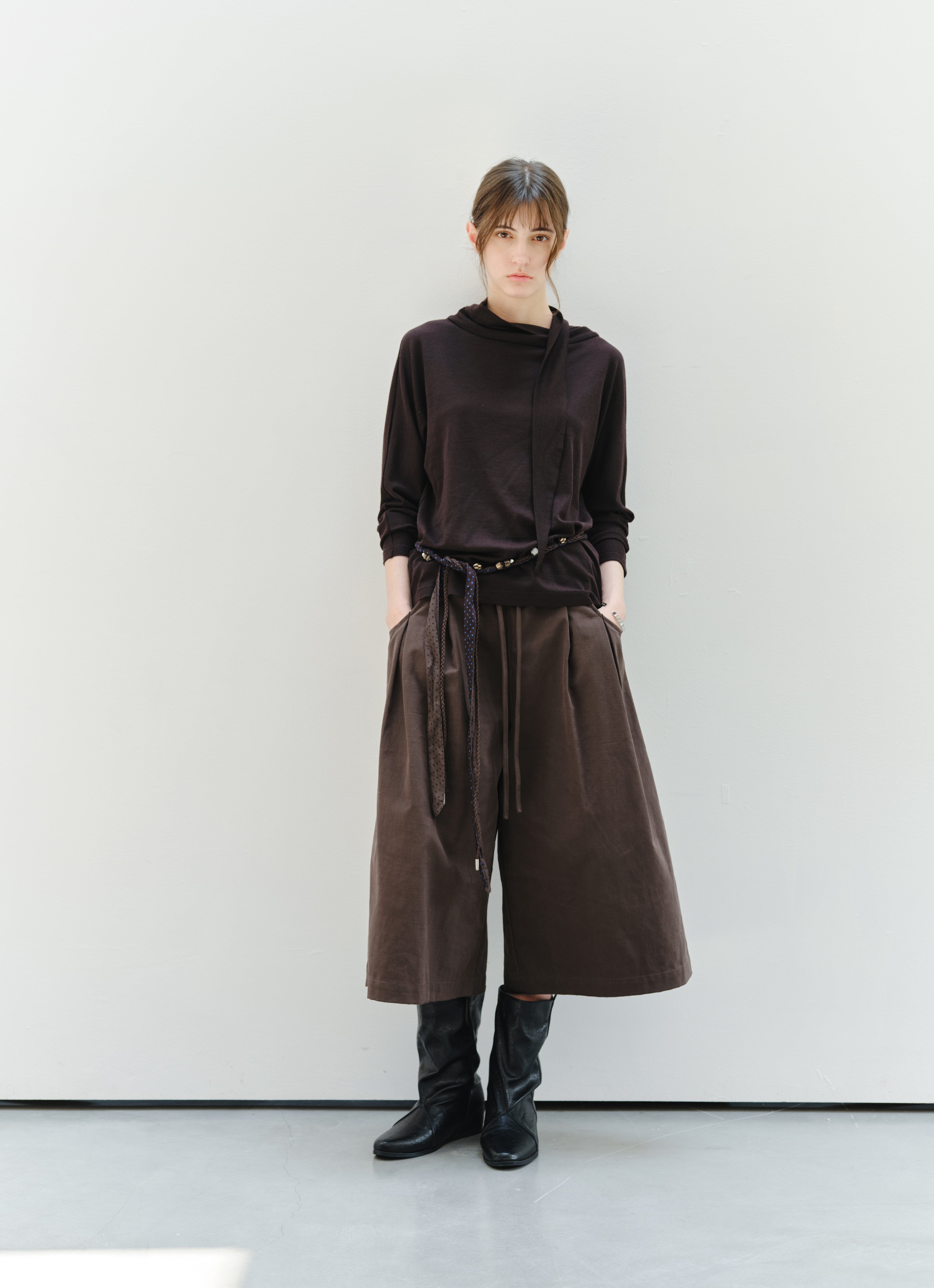 WIDE TACK HALF PANTS