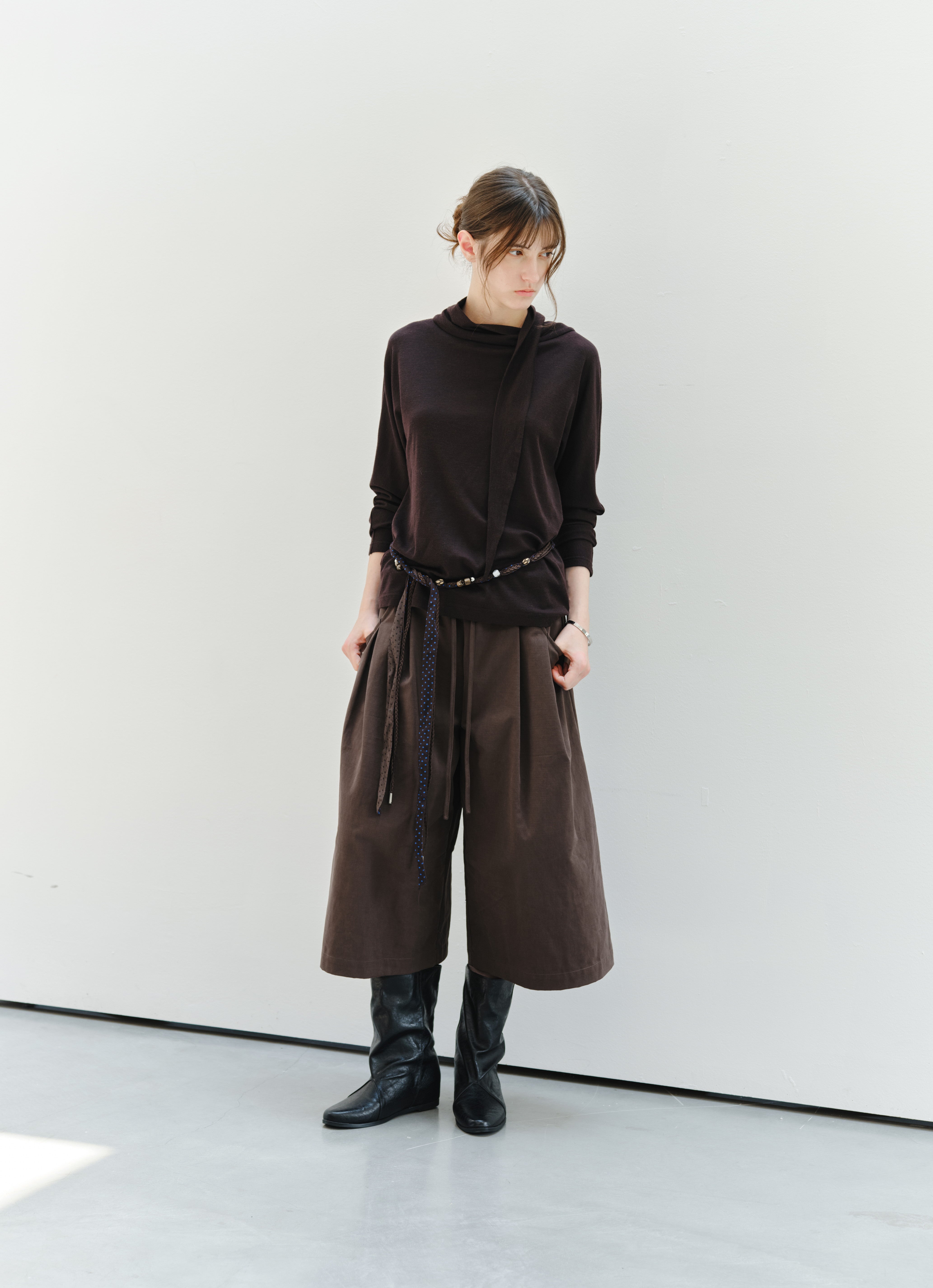 WIDE TACK HALF PANTS