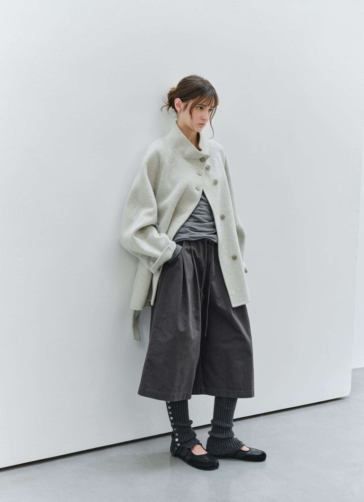 WIDE TACK HALF PANTS