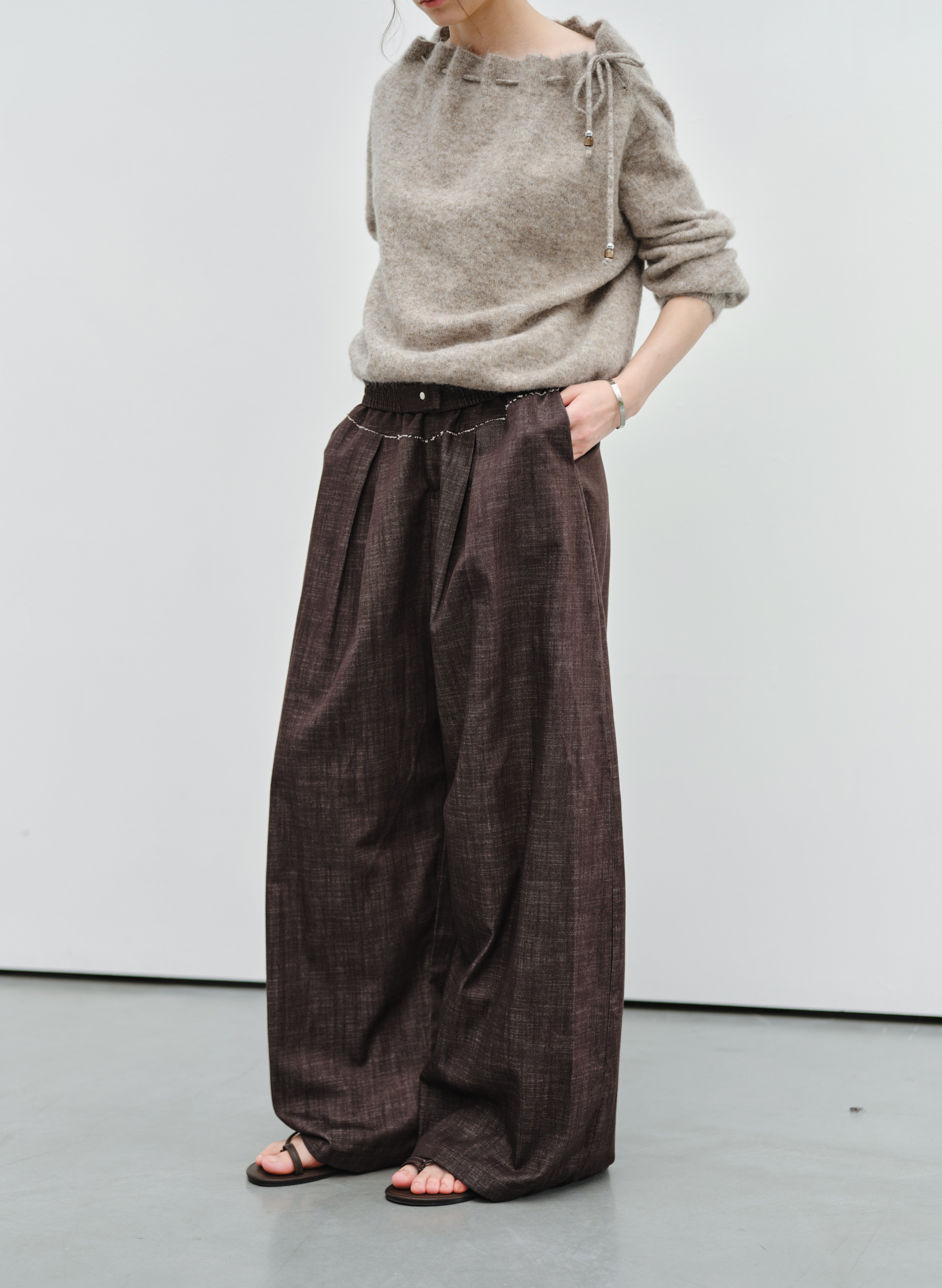 DAMAGE LINE WIDE PANTS