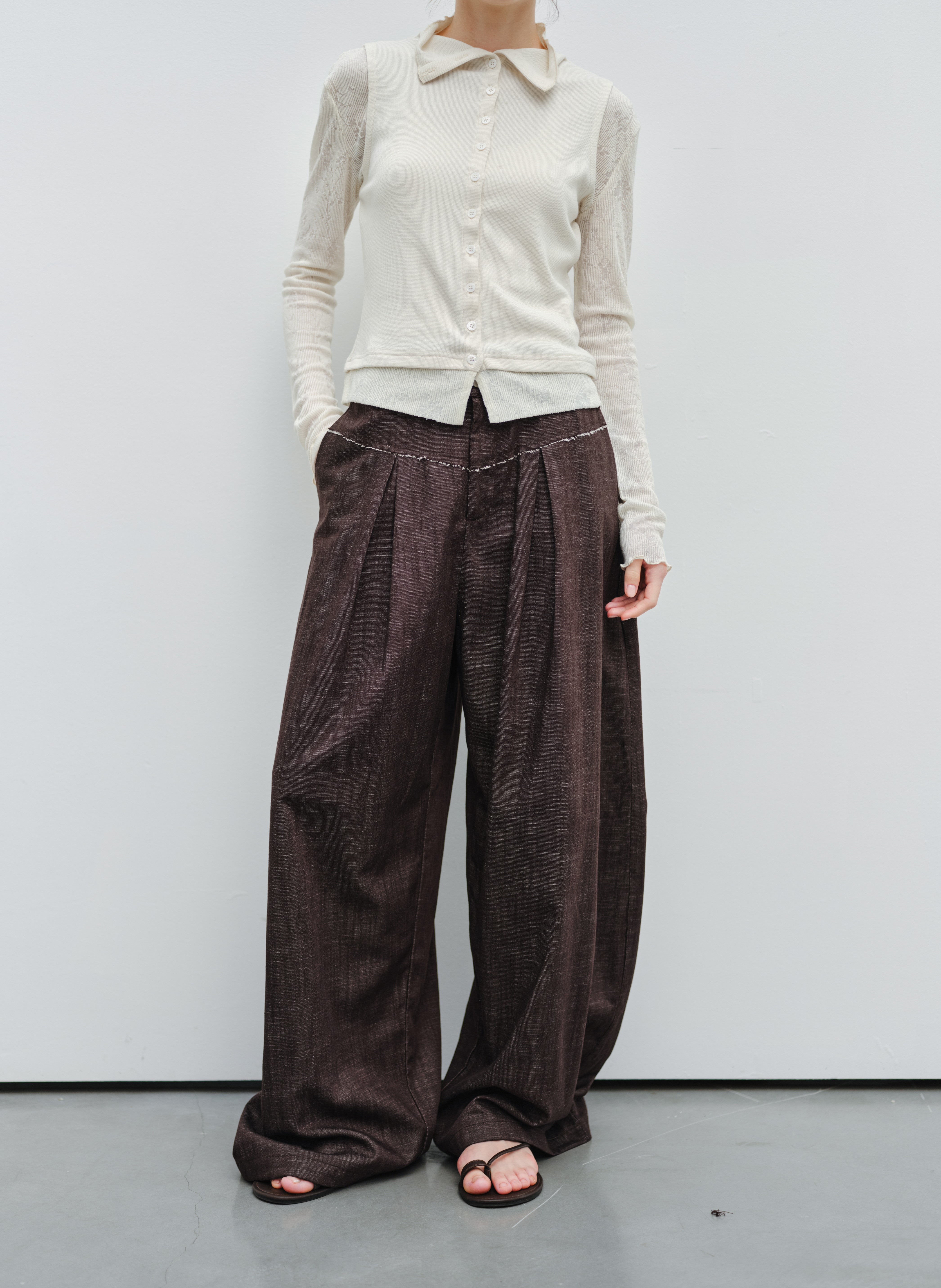 DAMAGE LINE WIDE PANTS