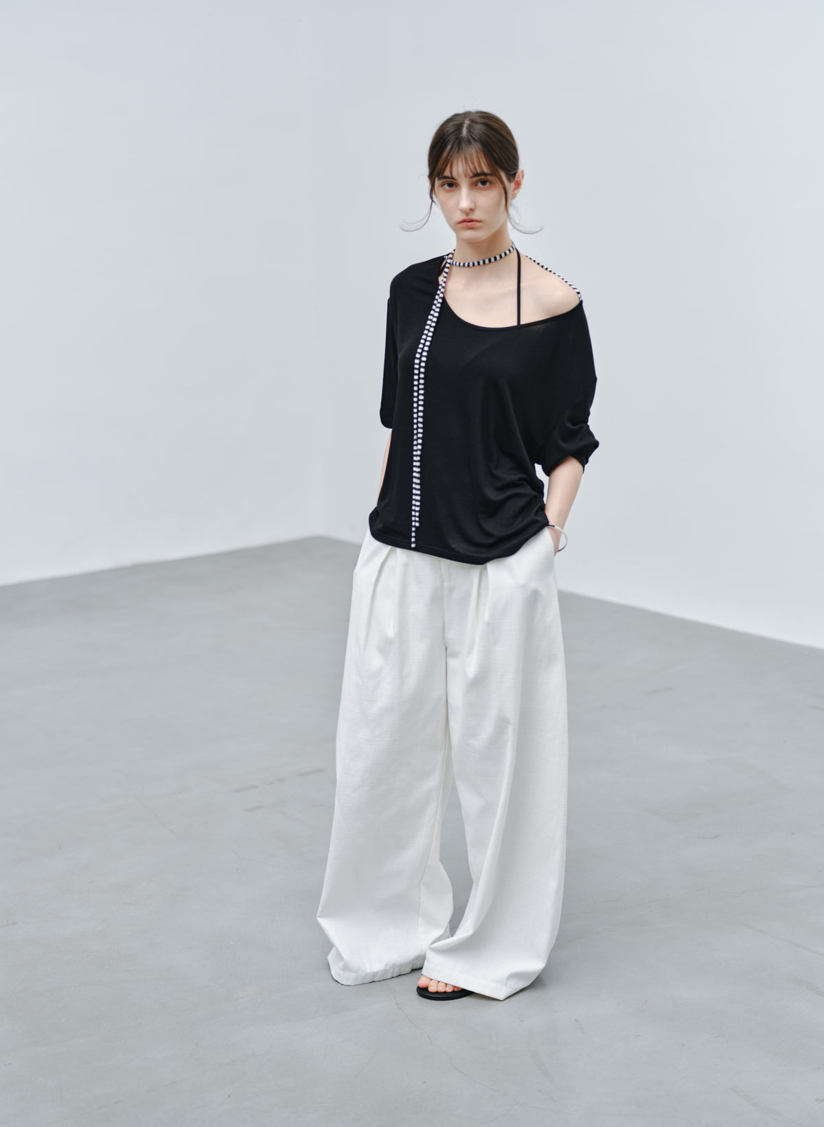 DAMAGE LINE WIDE PANTS