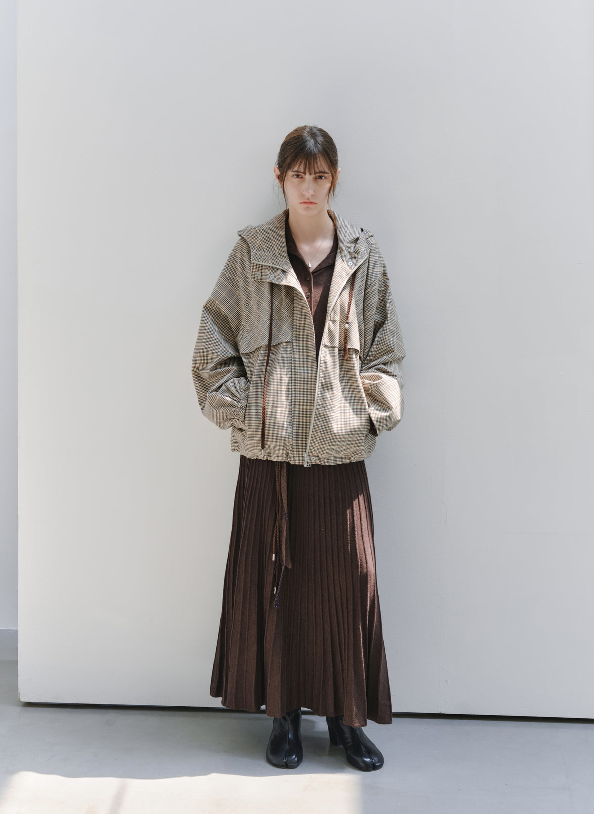 CLASSIC CHECK HOODED BLOUSON