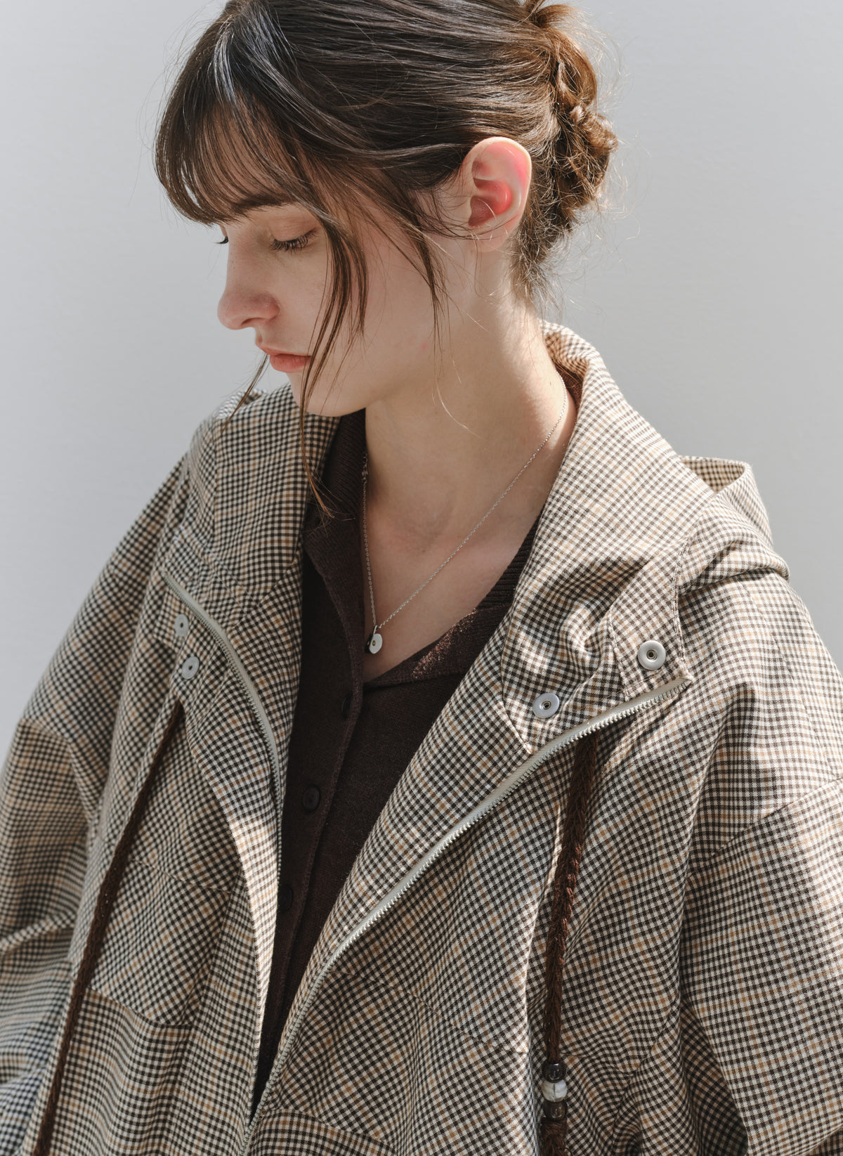 CLASSIC CHECK HOODED BLOUSON