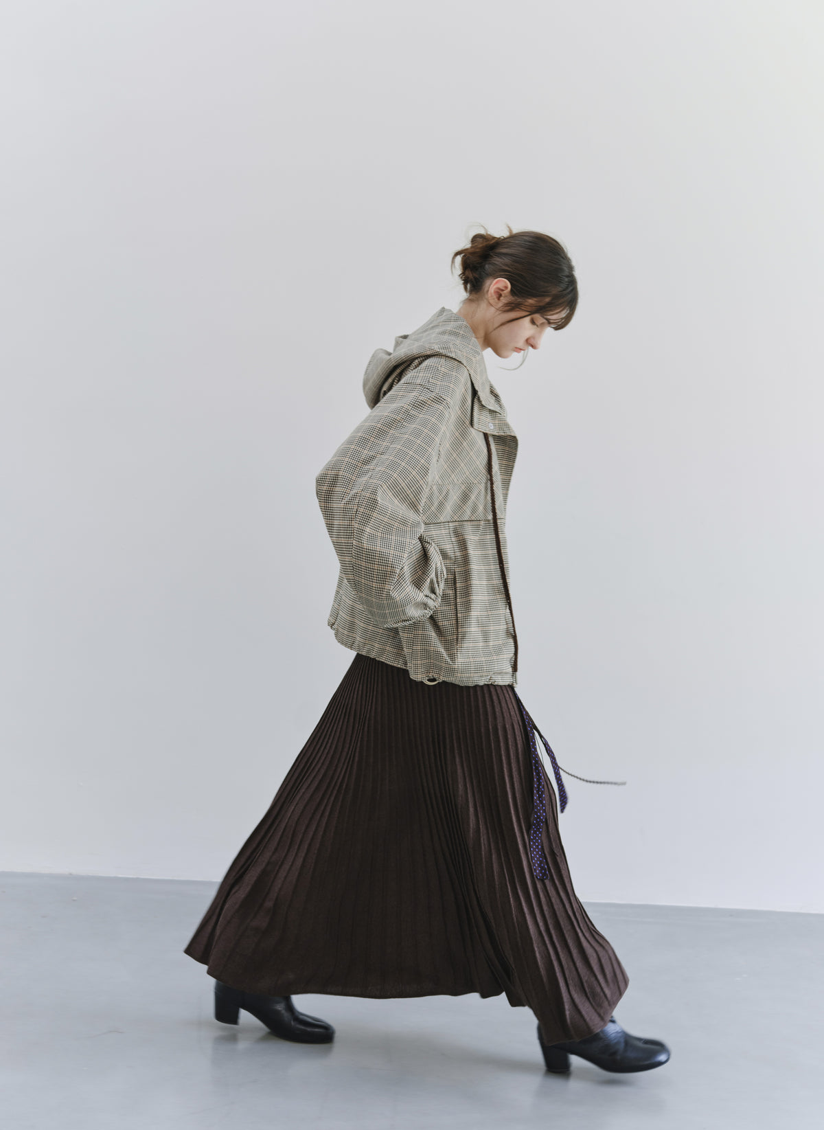 CLASSIC CHECK HOODED BLOUSON
