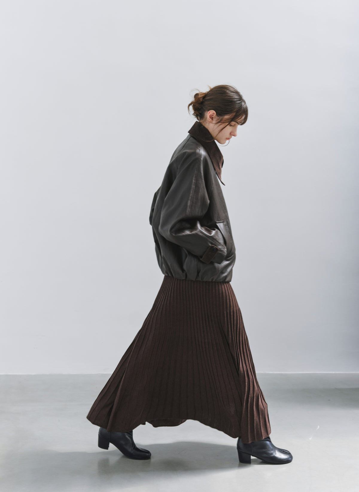 WRAP LAPEL LEATHER TRENCH