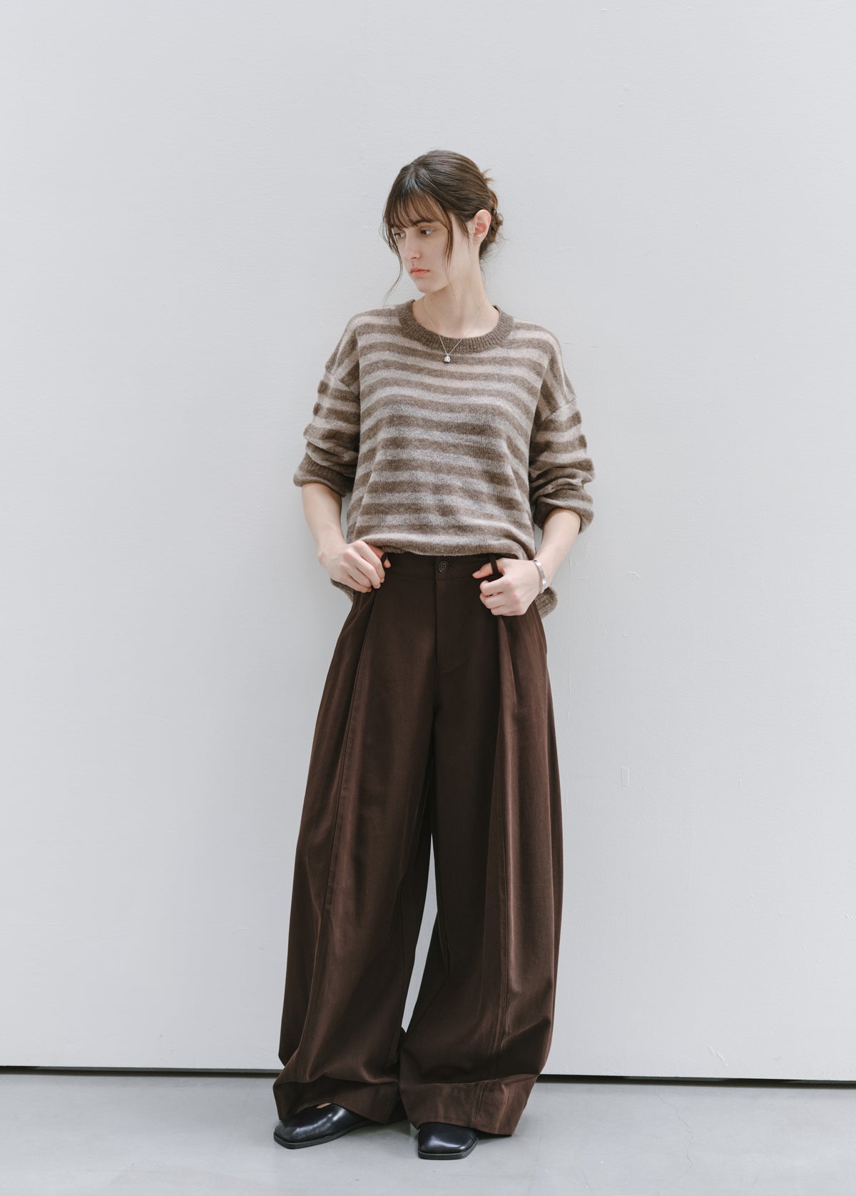 DEEP TUCK WIDE PANTS