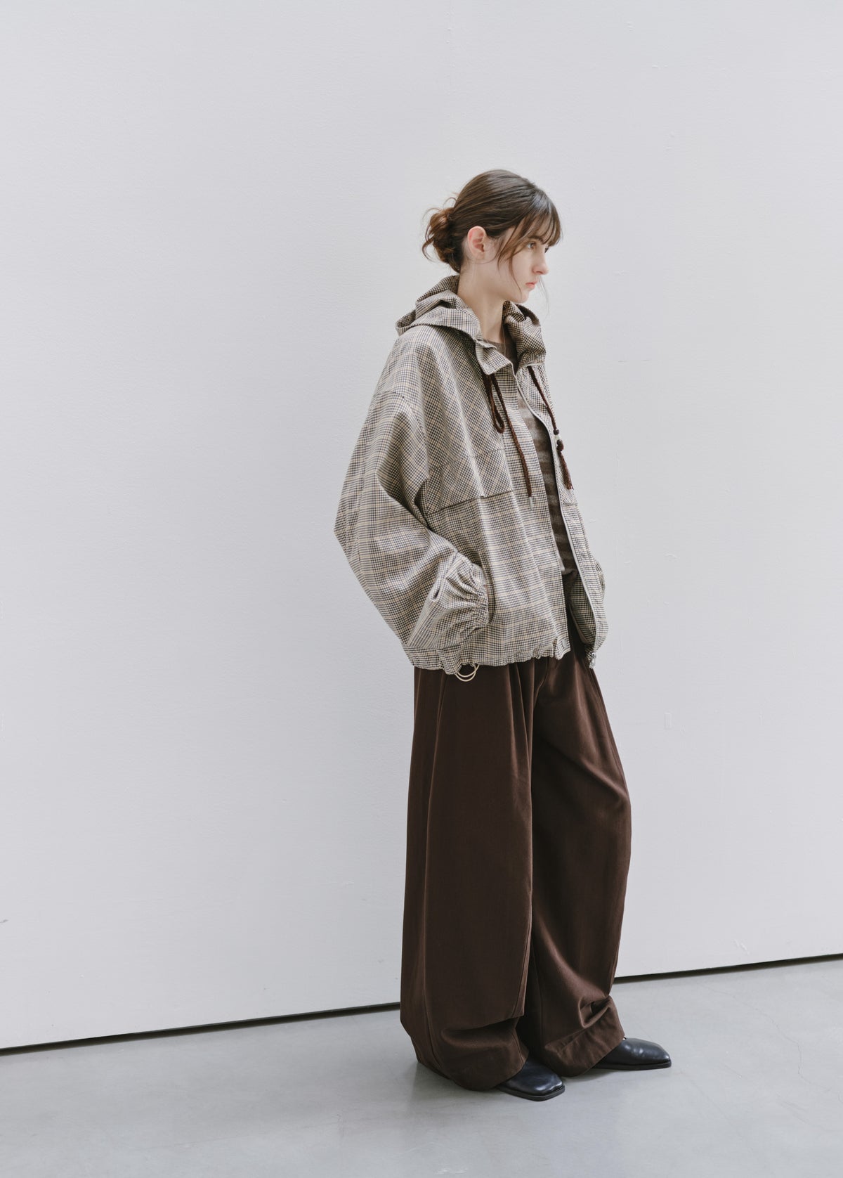 CLASSIC CHECK HOODED BLOUSON