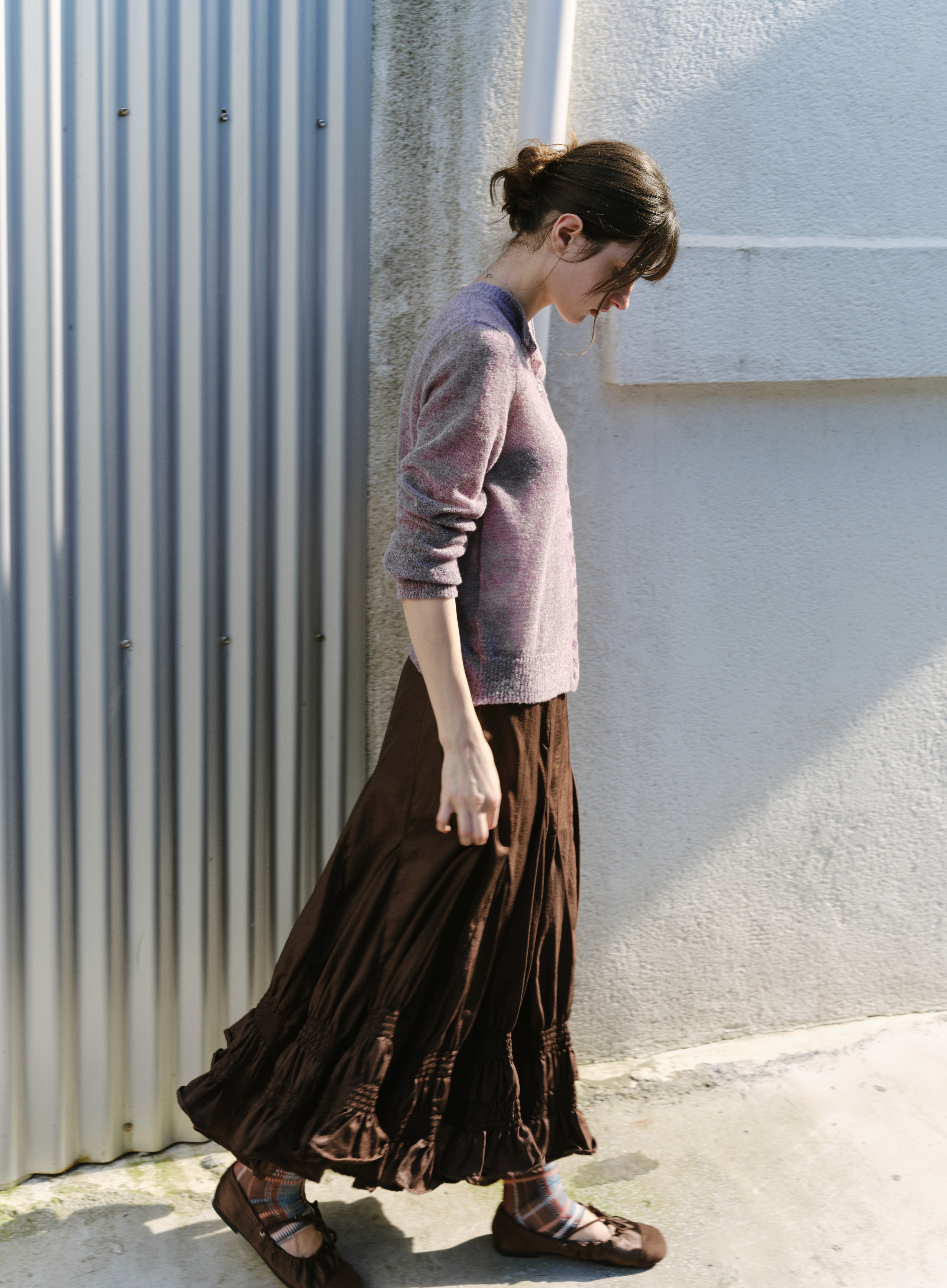 GATHER RUFFLE DESIGN SKIRT