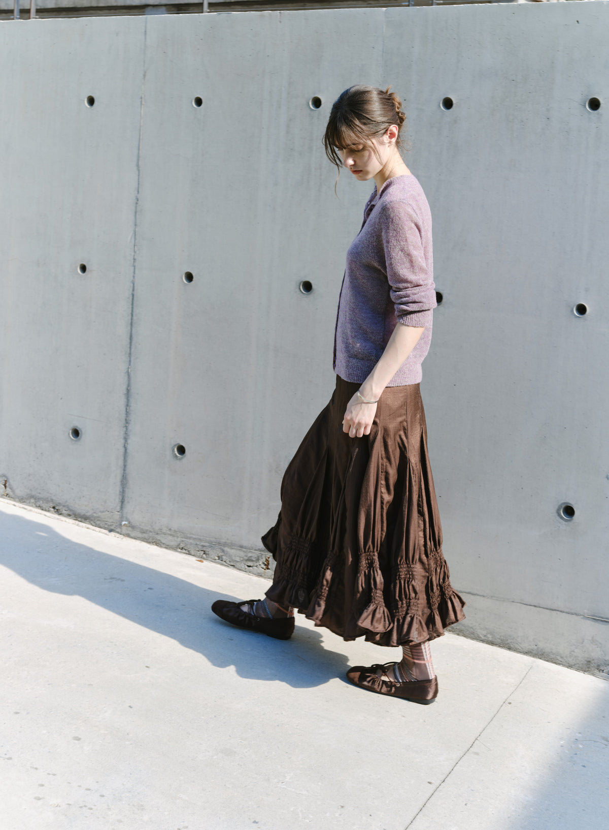 GATHER RUFFLE DESIGN SKIRT