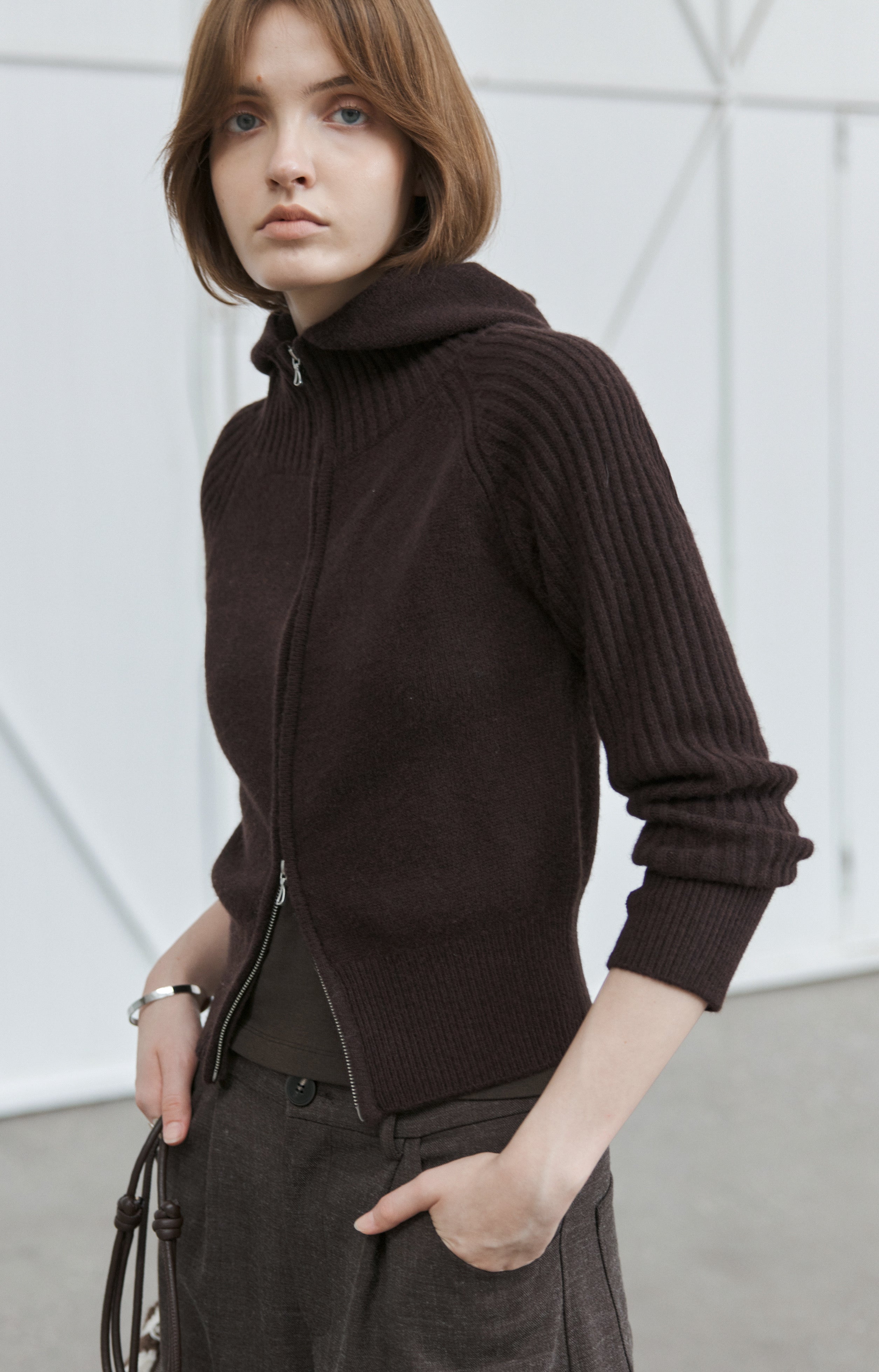 ZIP FIT WOOL CARDIGAN / ジップフィットウールカーディガン