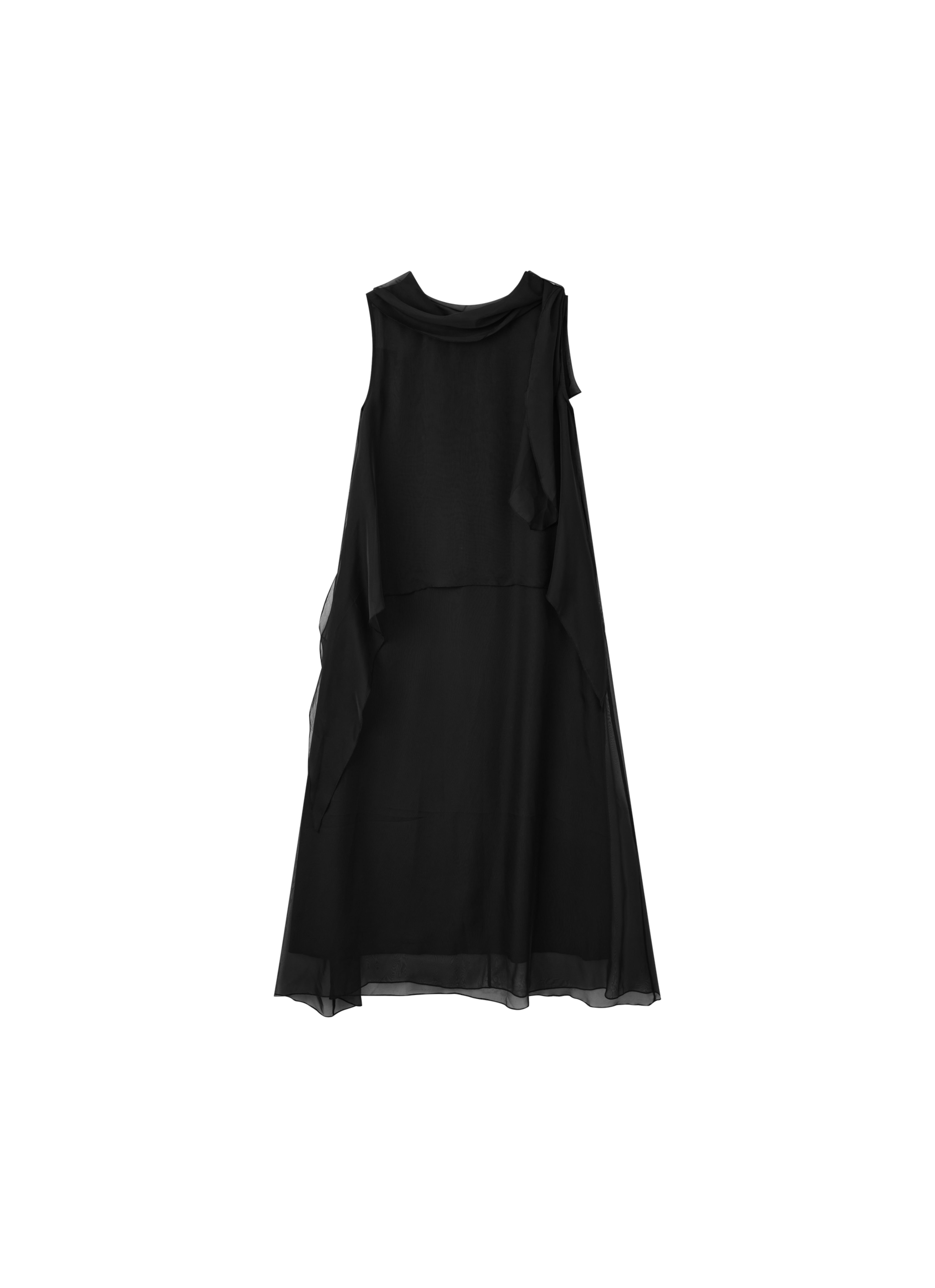 SHEER VEIL LAYERED DRESS