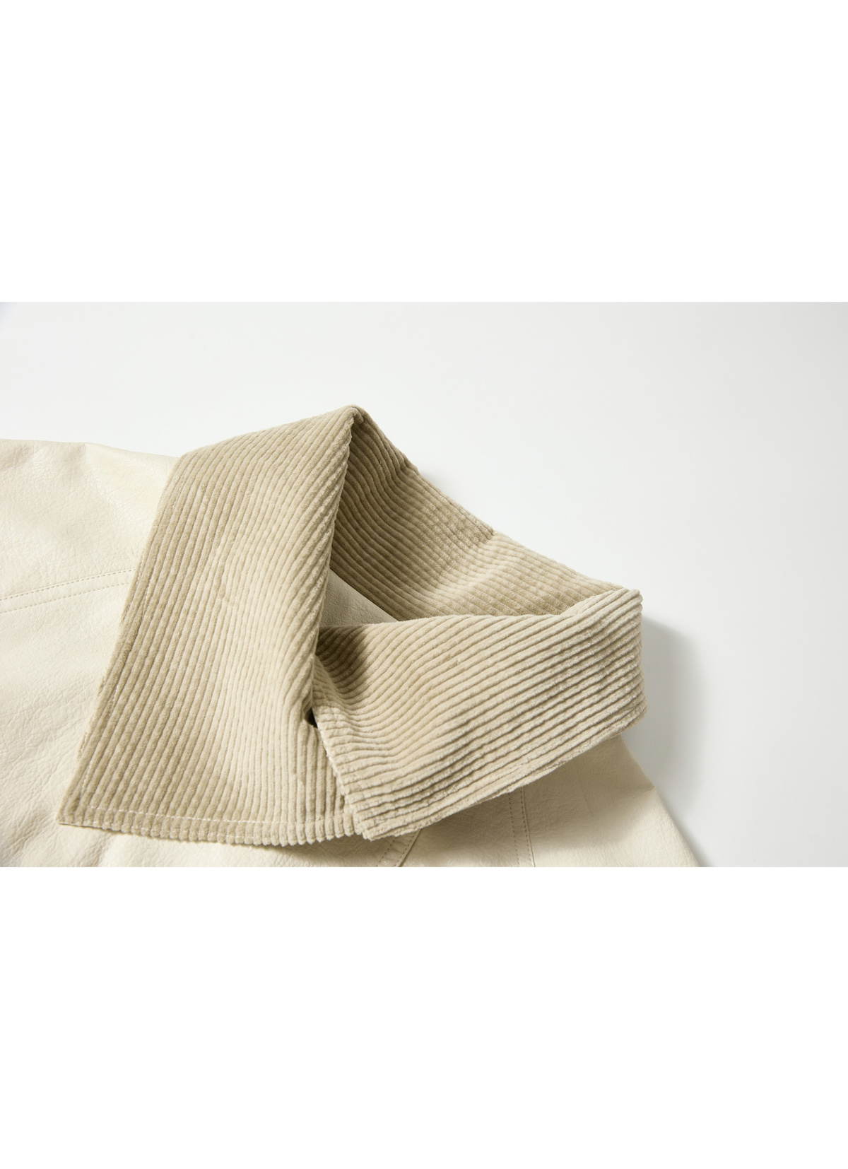 WRAP LAPEL LEATHER TRENCH
