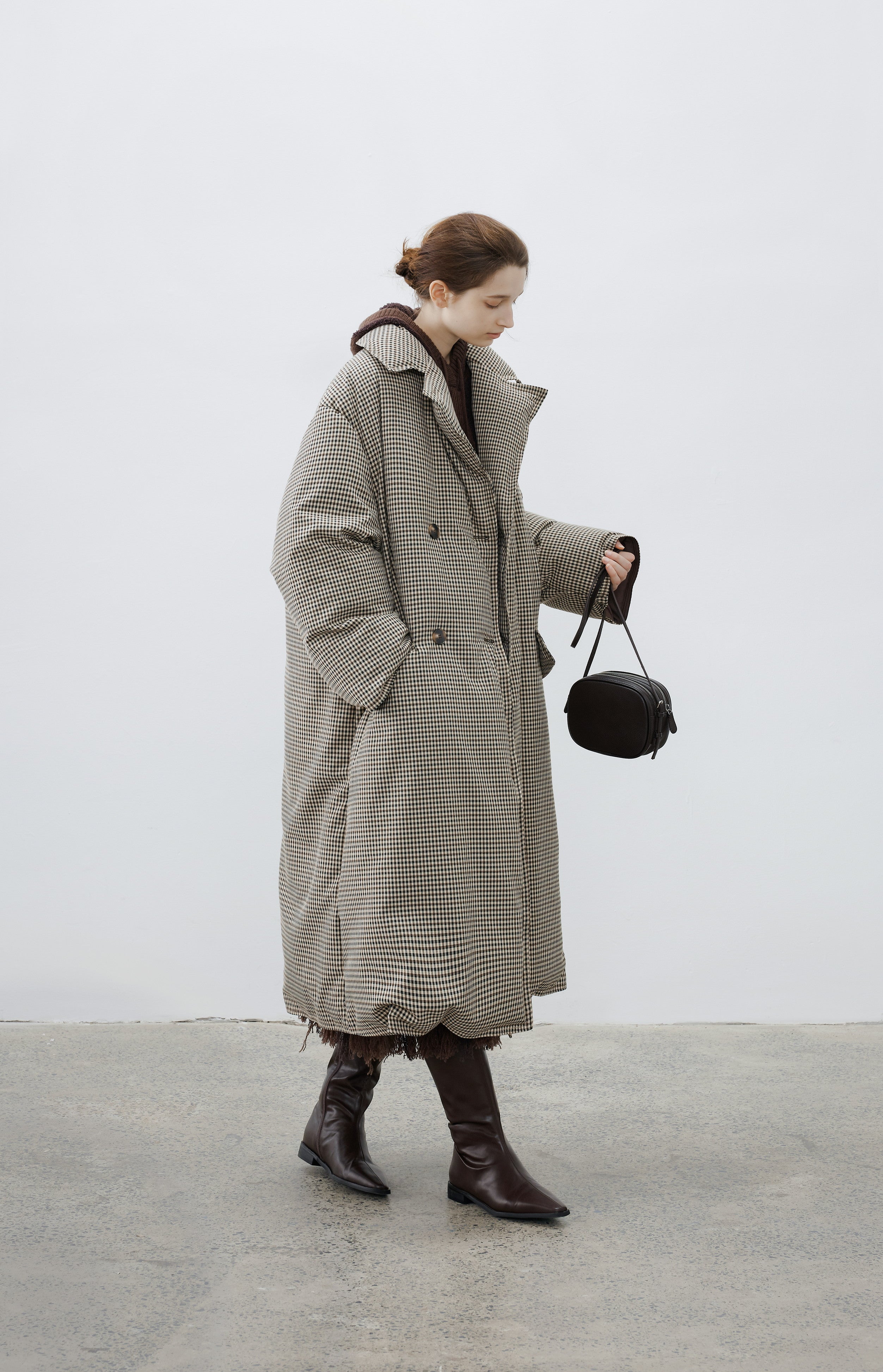 CLASSIC PLAID DOWN COAT / クラシカルチェックダウンコート