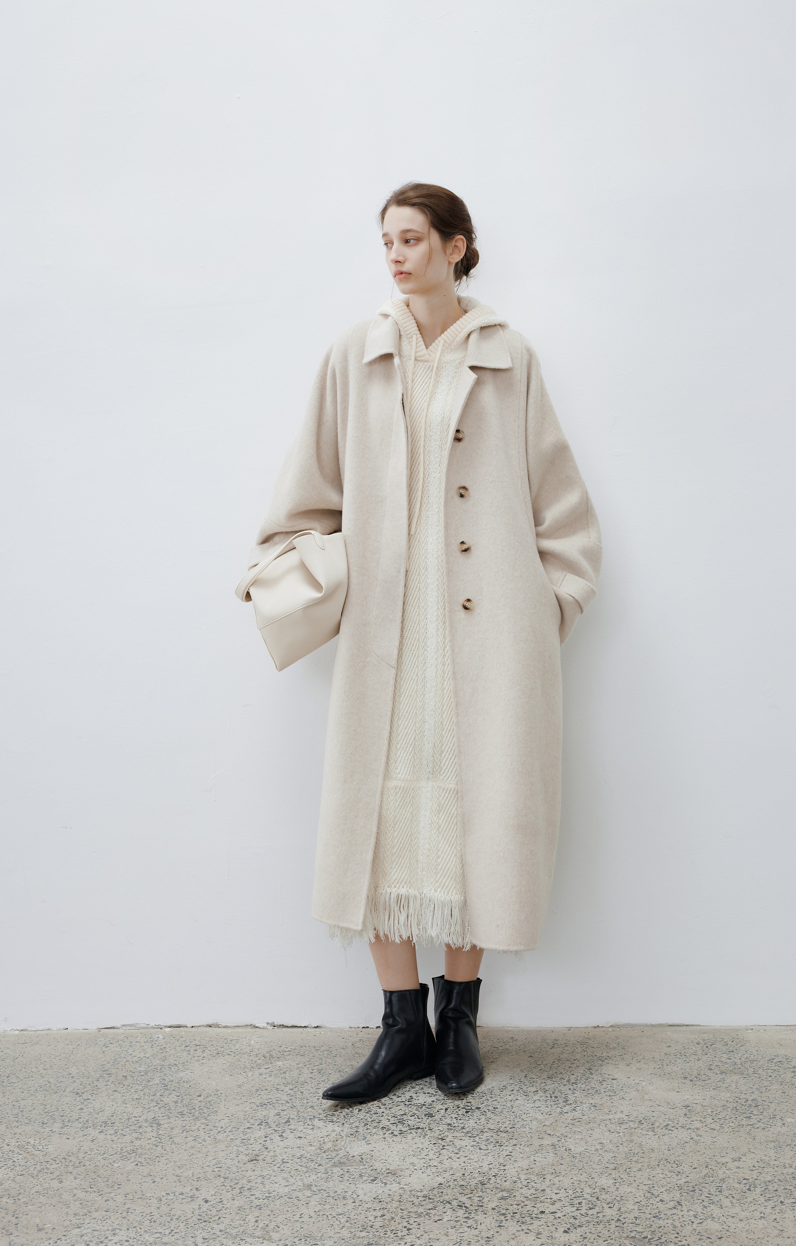 FRINGE STRIPED HOOD DRESS / フリンジストライプフードワンピース