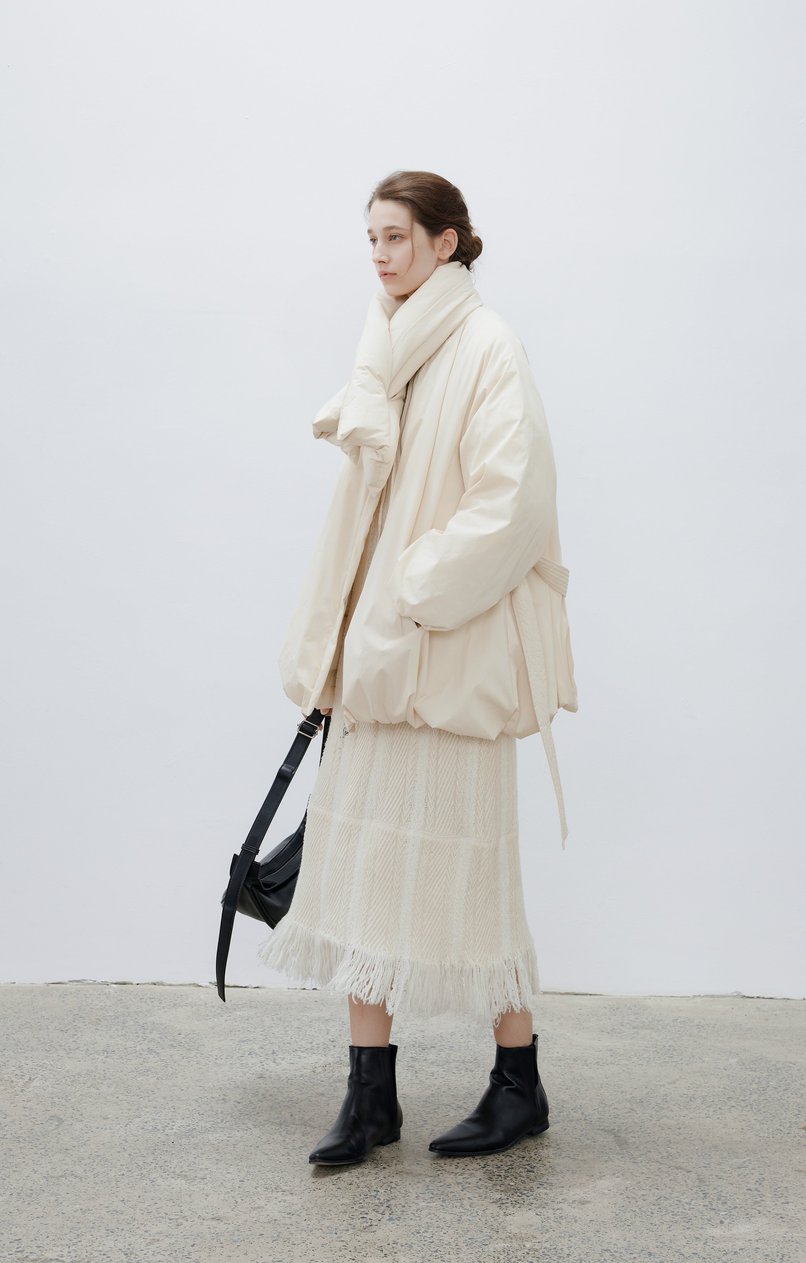 FRINGE STRIPED HOOD DRESS / フリンジストライプフードワンピース