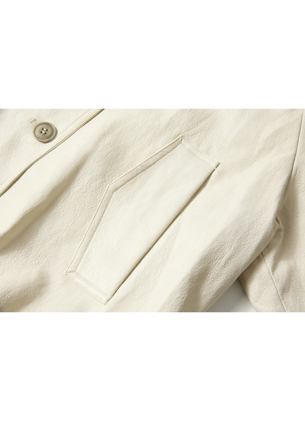 WRAP LAPEL LEATHER TRENCH