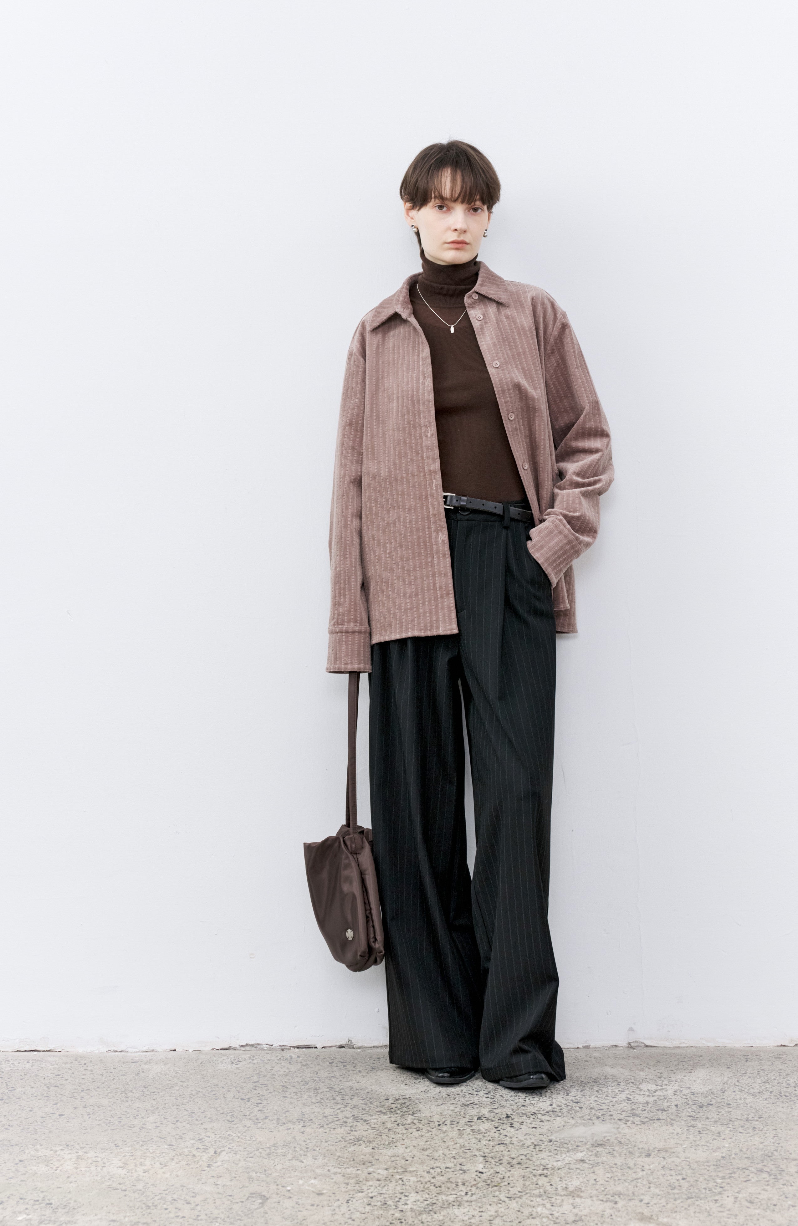 WIDE DRAPE STRIPED PANTS