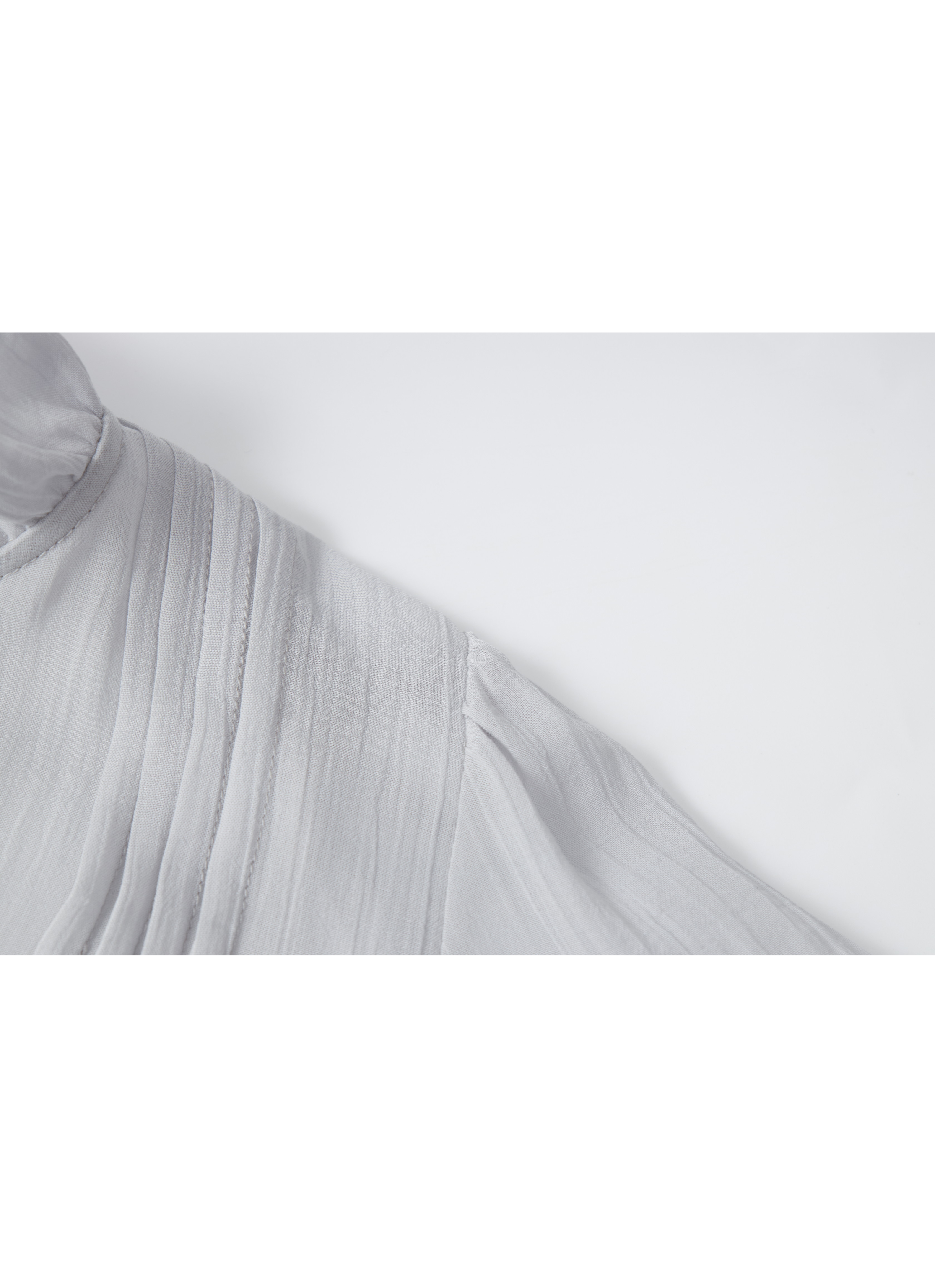 SHEER FRILL DRAPE BLOUSE / 시어프릴드 레이프 블라우스