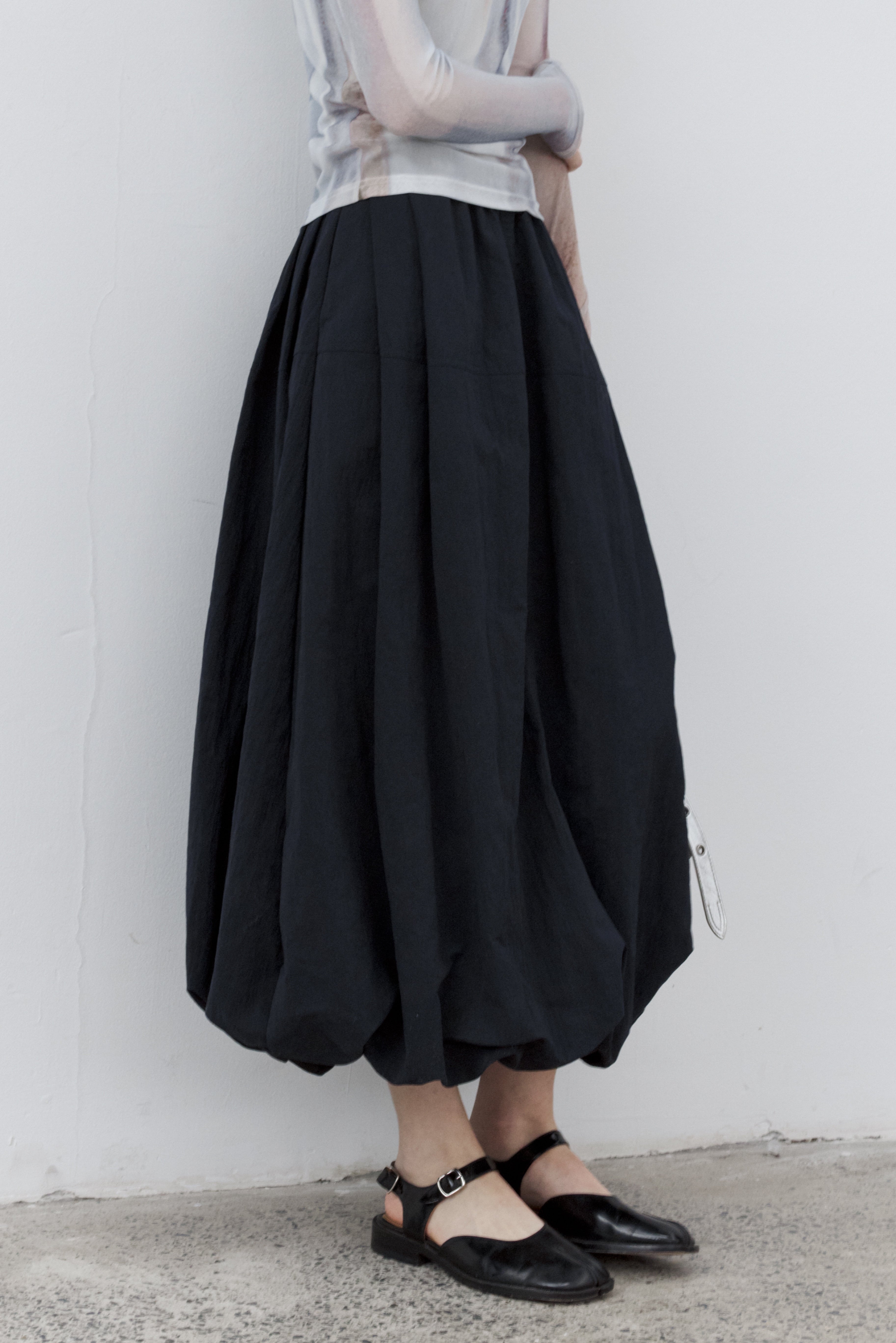 HEM BALLOON WRINKLE SKIRT