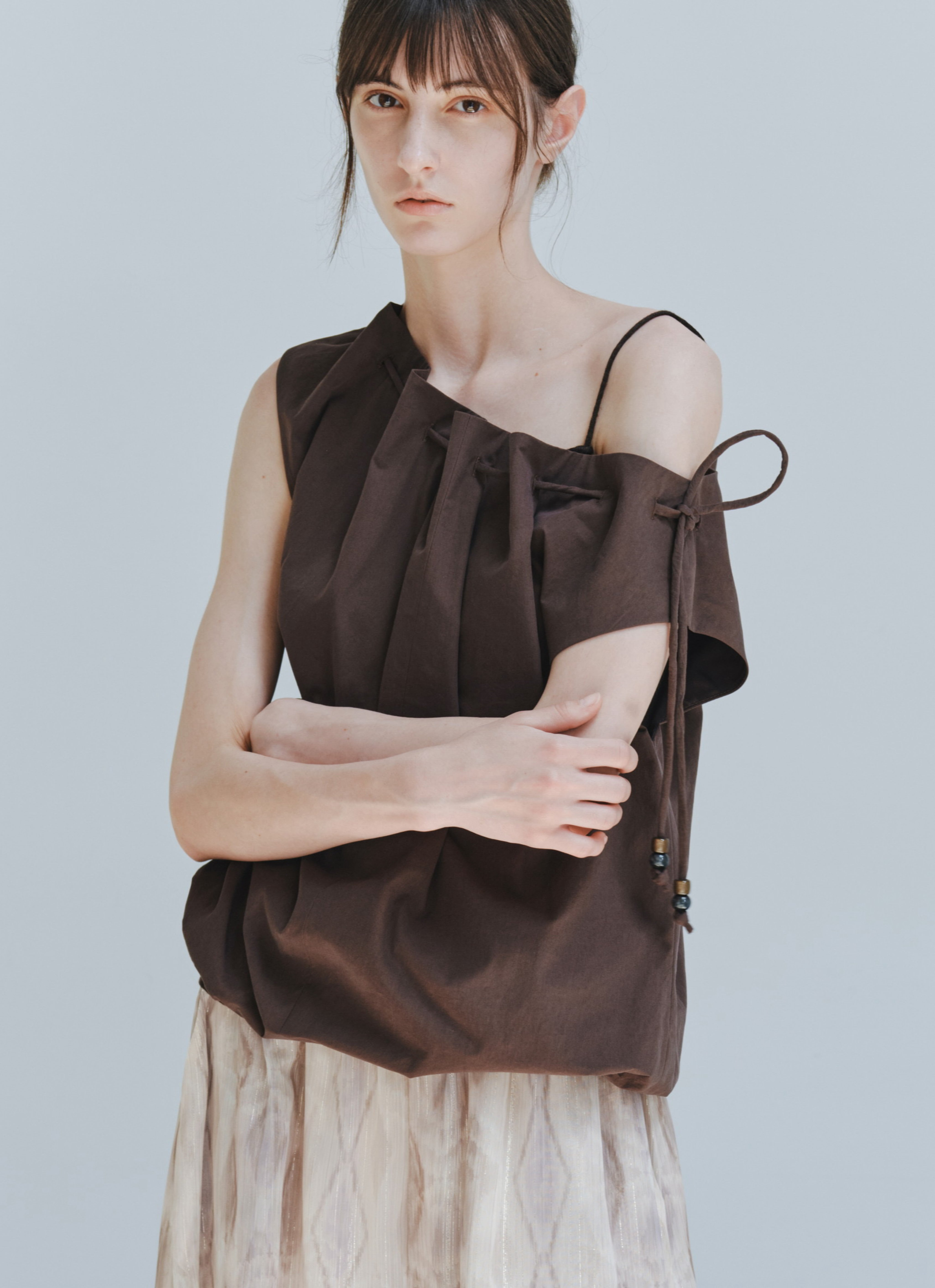 2WAY STRING POUCH BLOUSE / 2WAYストリングポーチブラウス