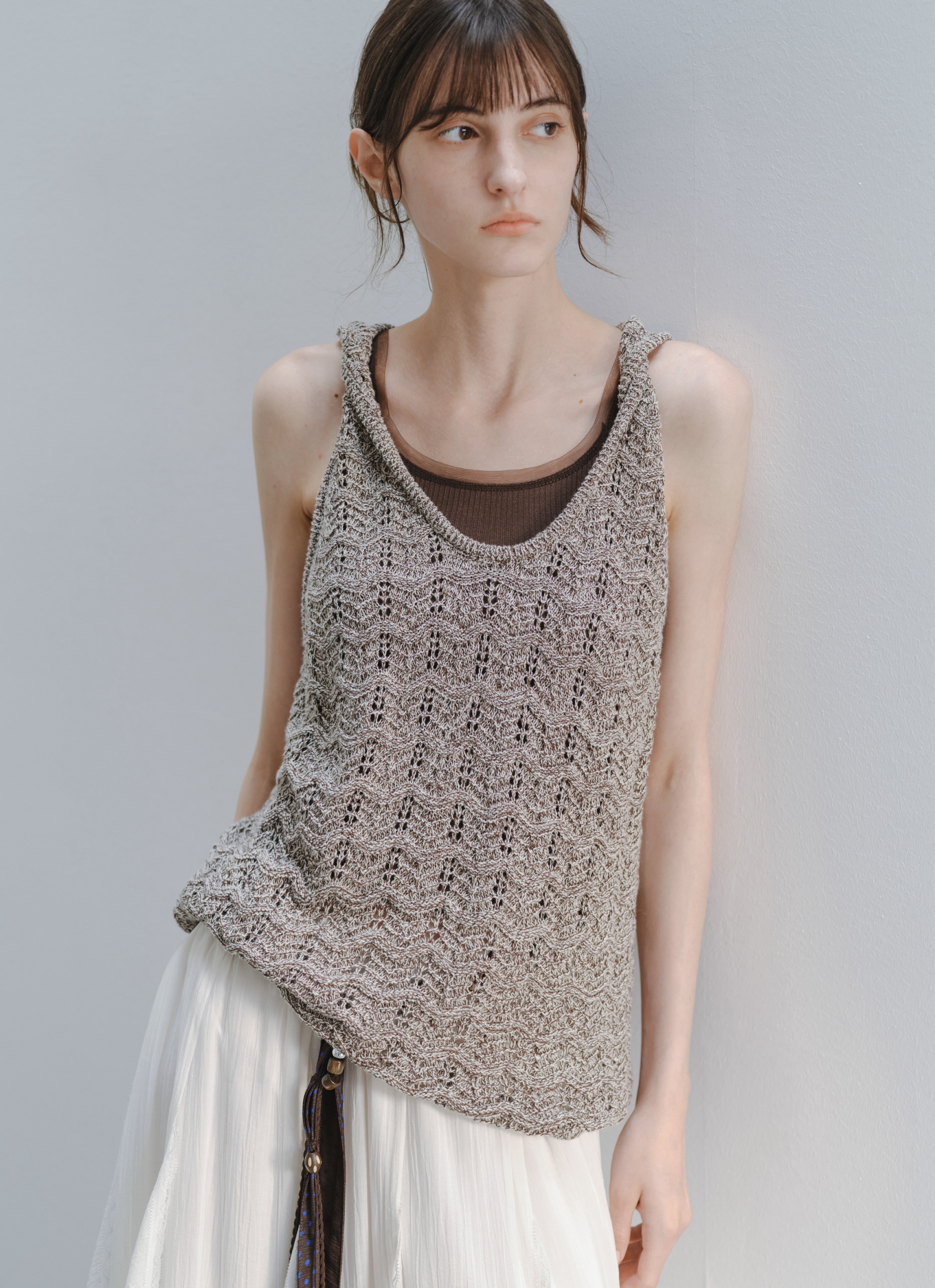 LOOSE TWIST KNIT VEST / ルーズツイストニットベスト