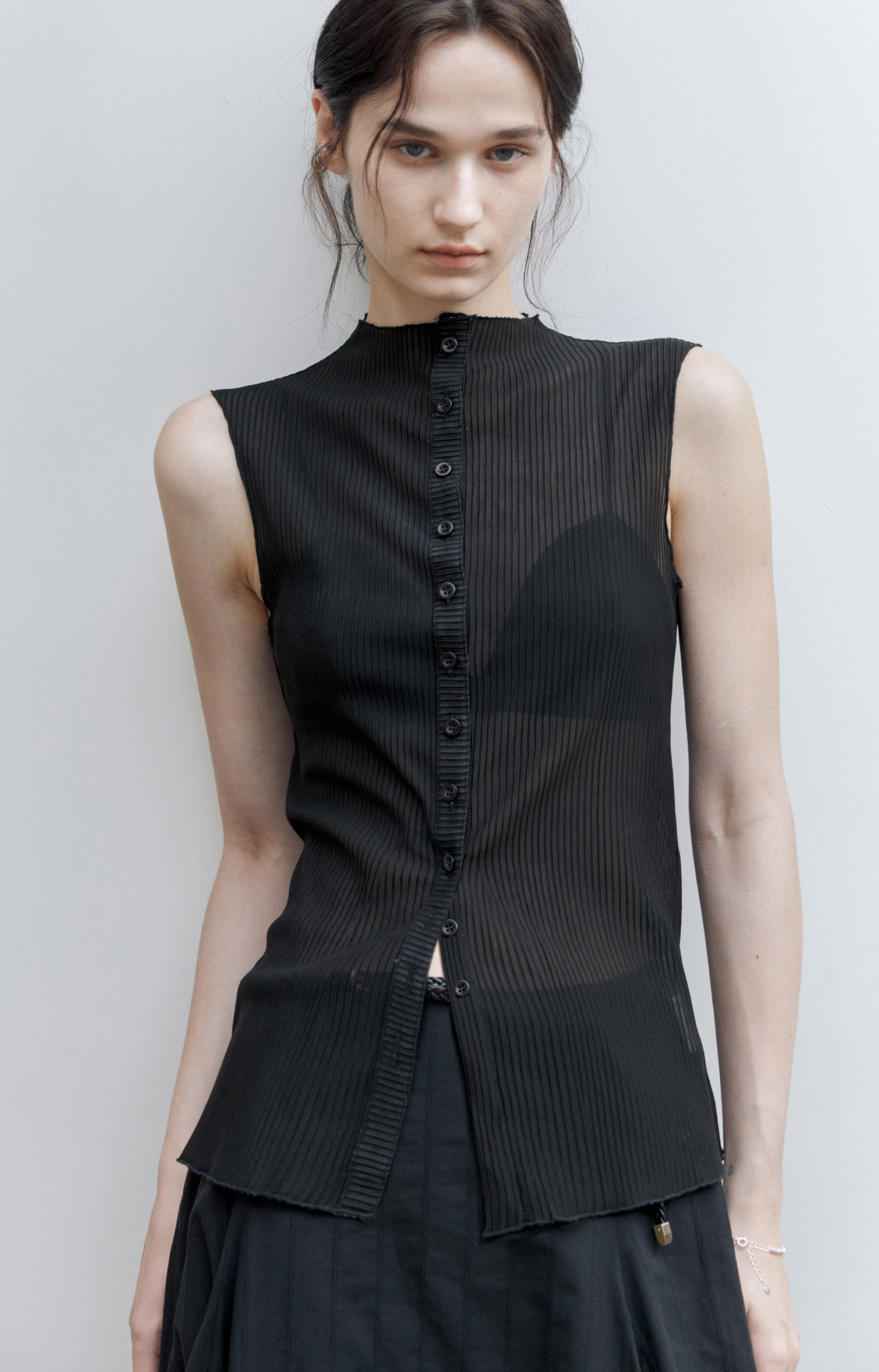 SHEER STRIPE AIRY BLOUSE / シアーストライプエアリーブラウス