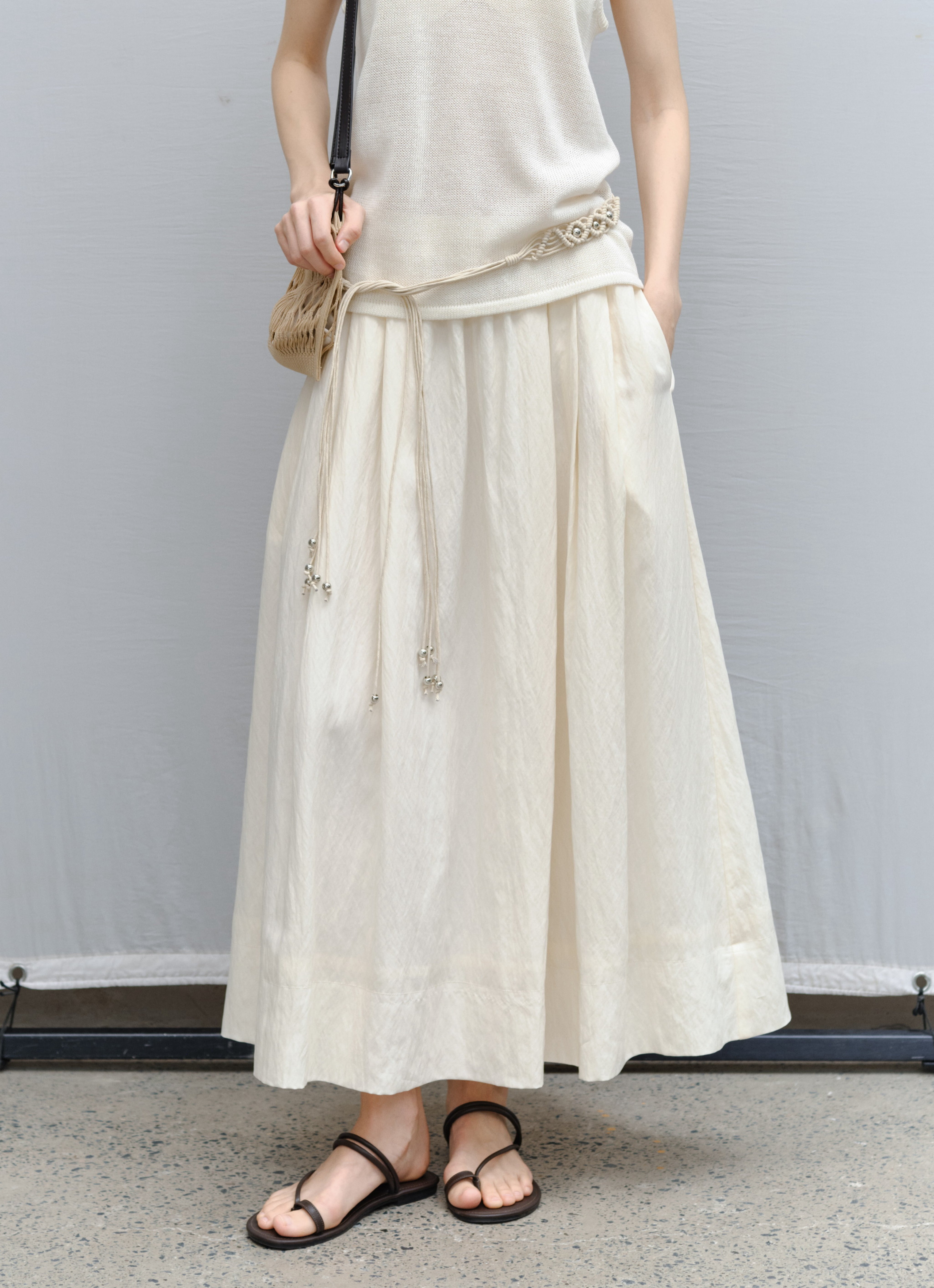 DRY CRINKLE SMOOTH SKIRT / ドライクリンクルスムーススカート