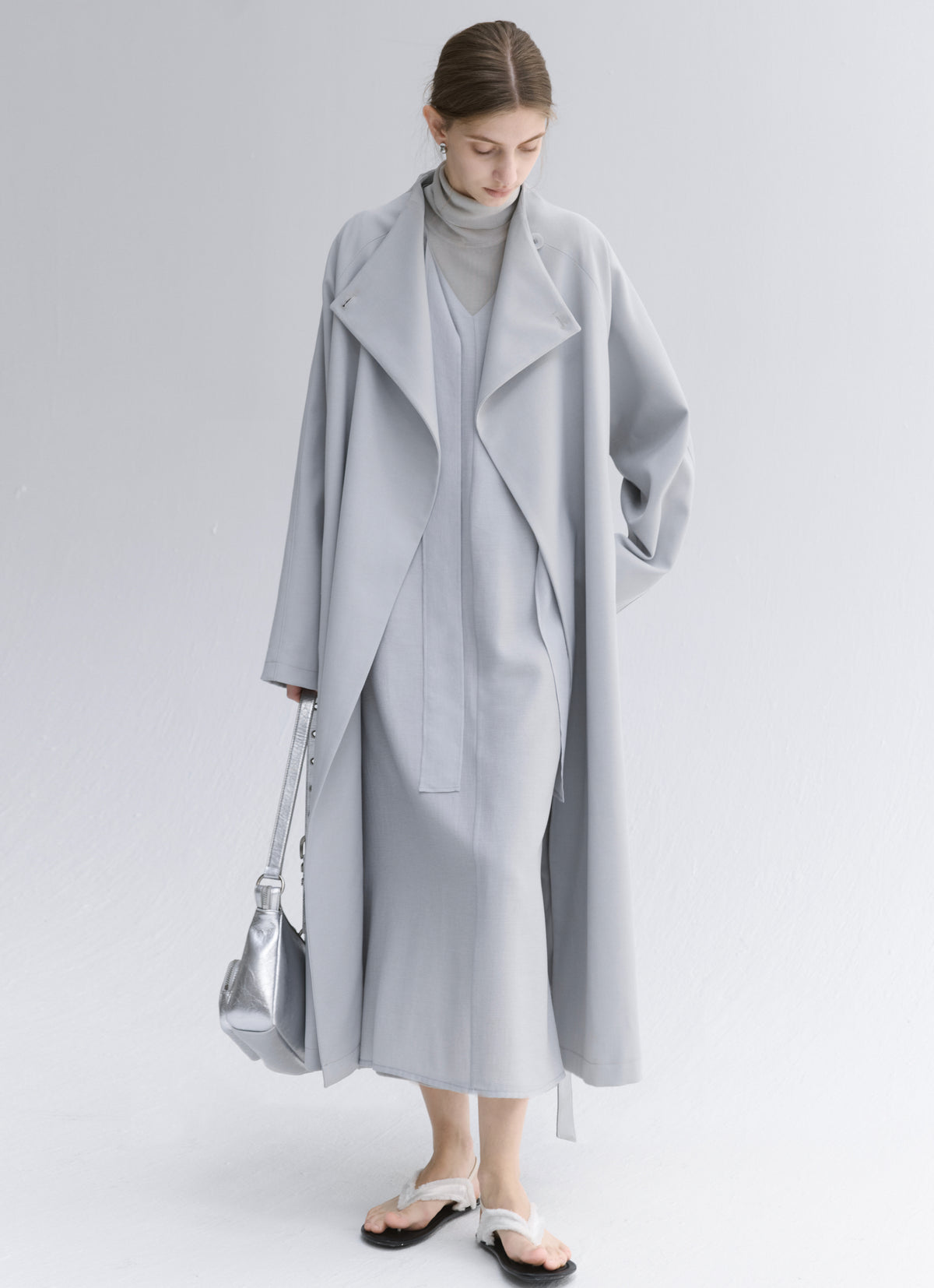 SMOOTH FLARE LAPEL TRENCH / スムースフレアラペルトレンチ