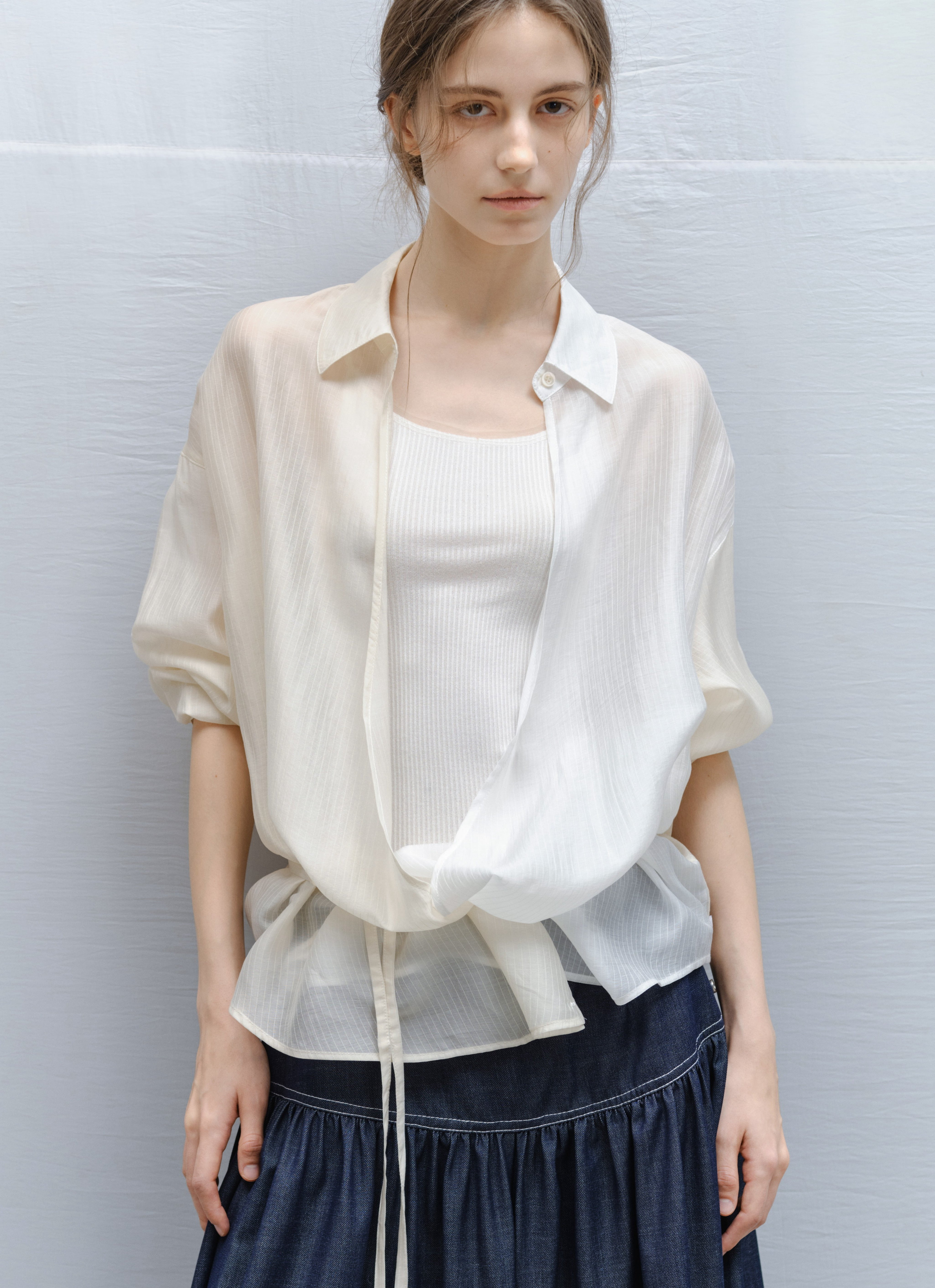 AQUA TONE STRING SHIRT