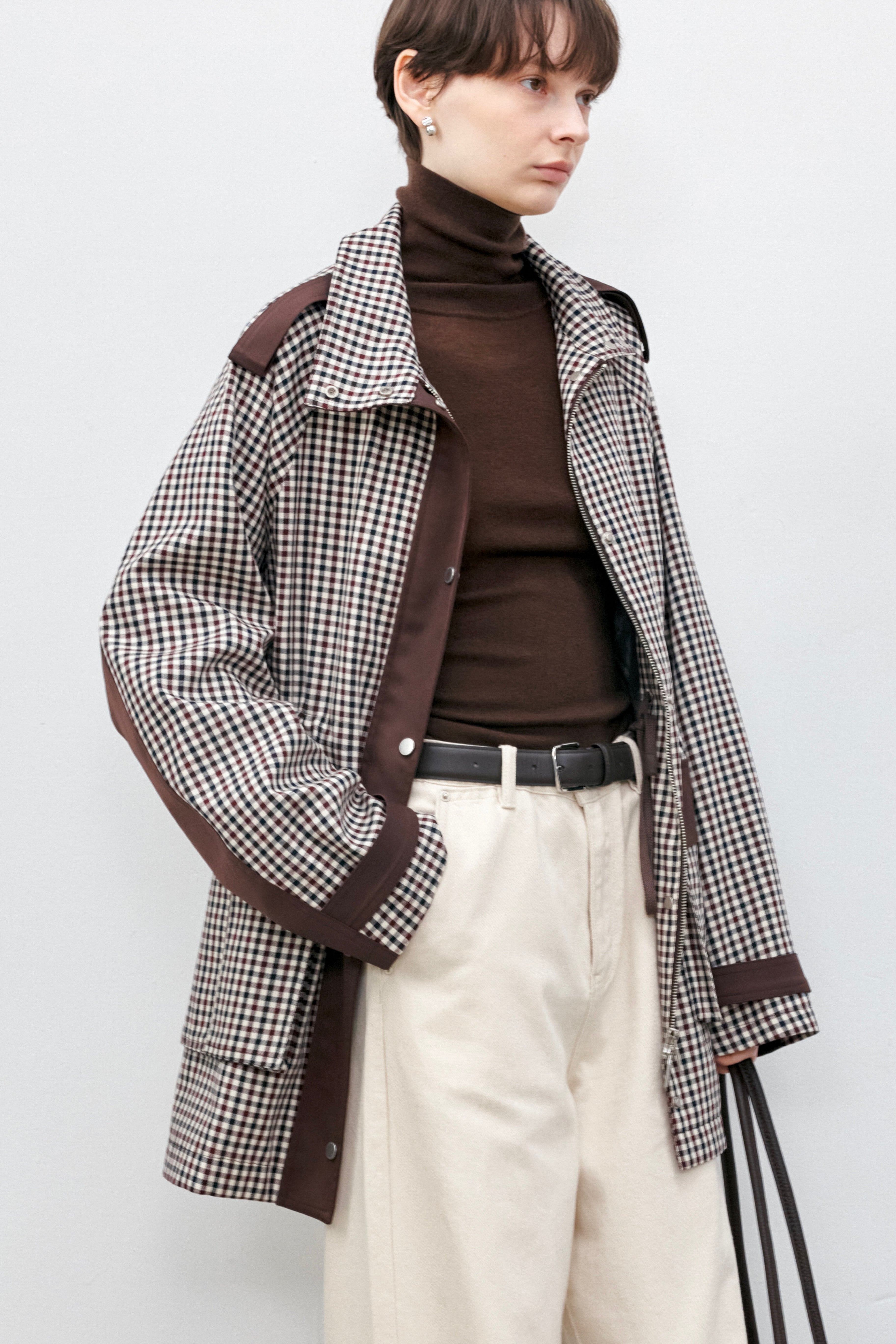 CLASSIC PLAID MIDDLE TRENCH