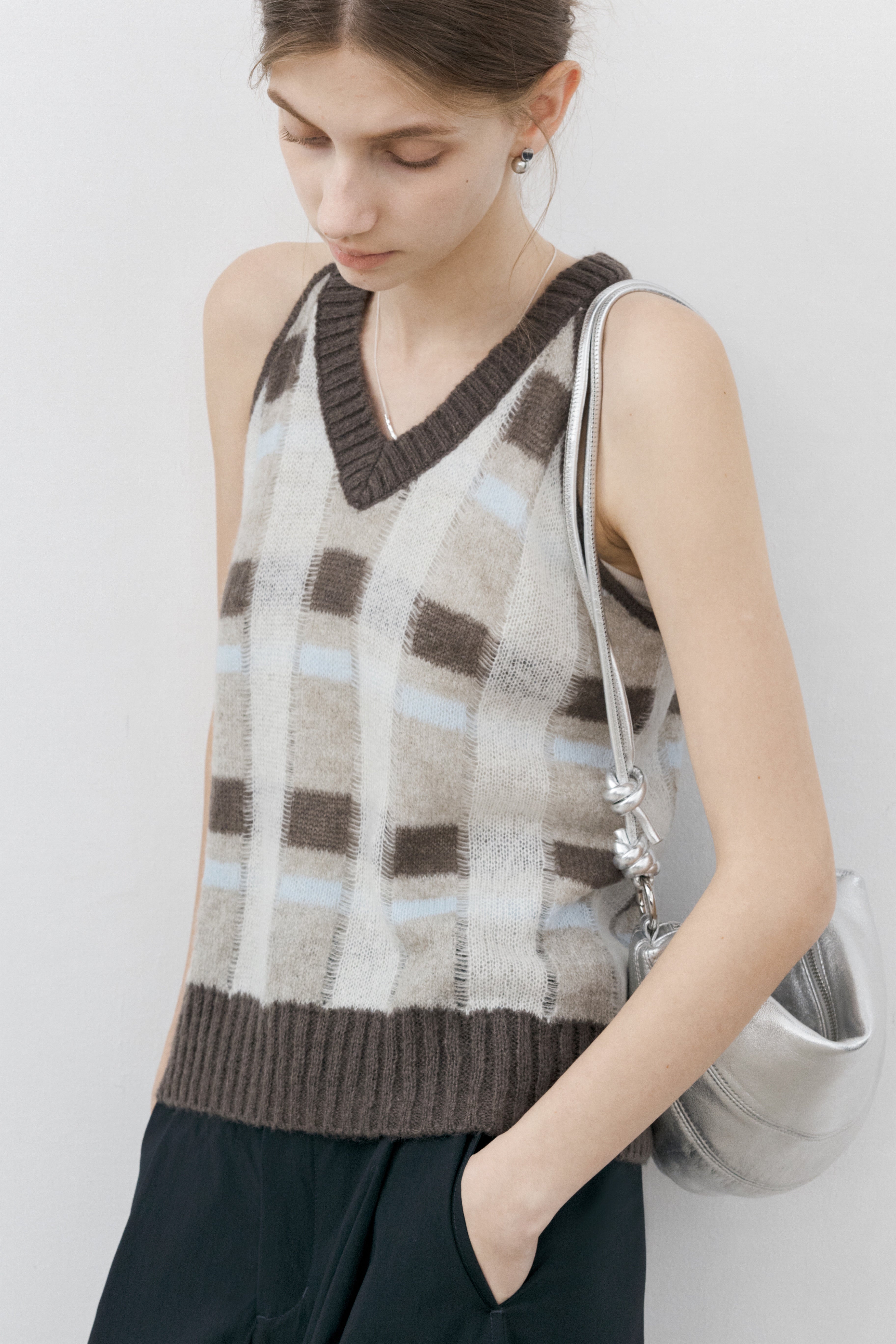 HALTER PLAID SOFT VEST