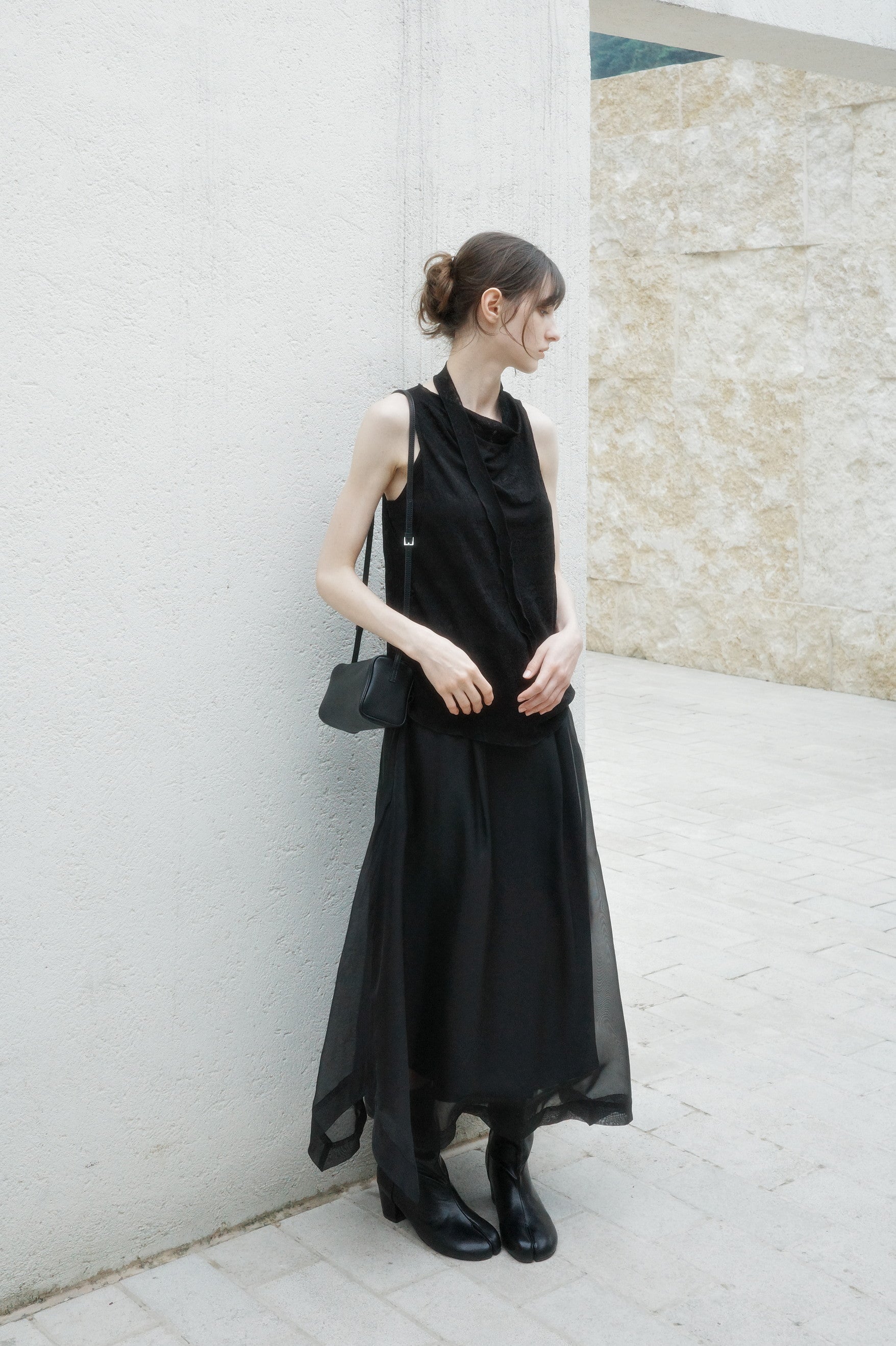 SHEER VEIL LAYERED SKIRT
