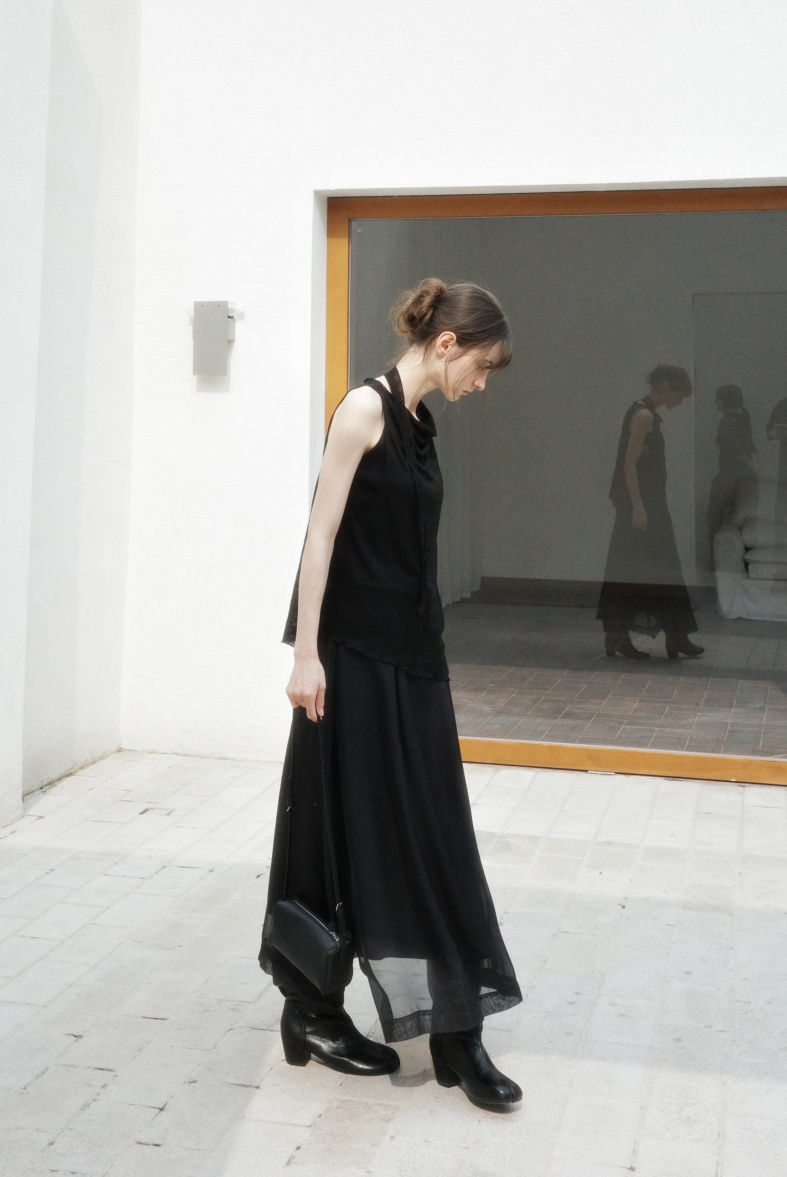 SHEER VEIL LAYERED SKIRT