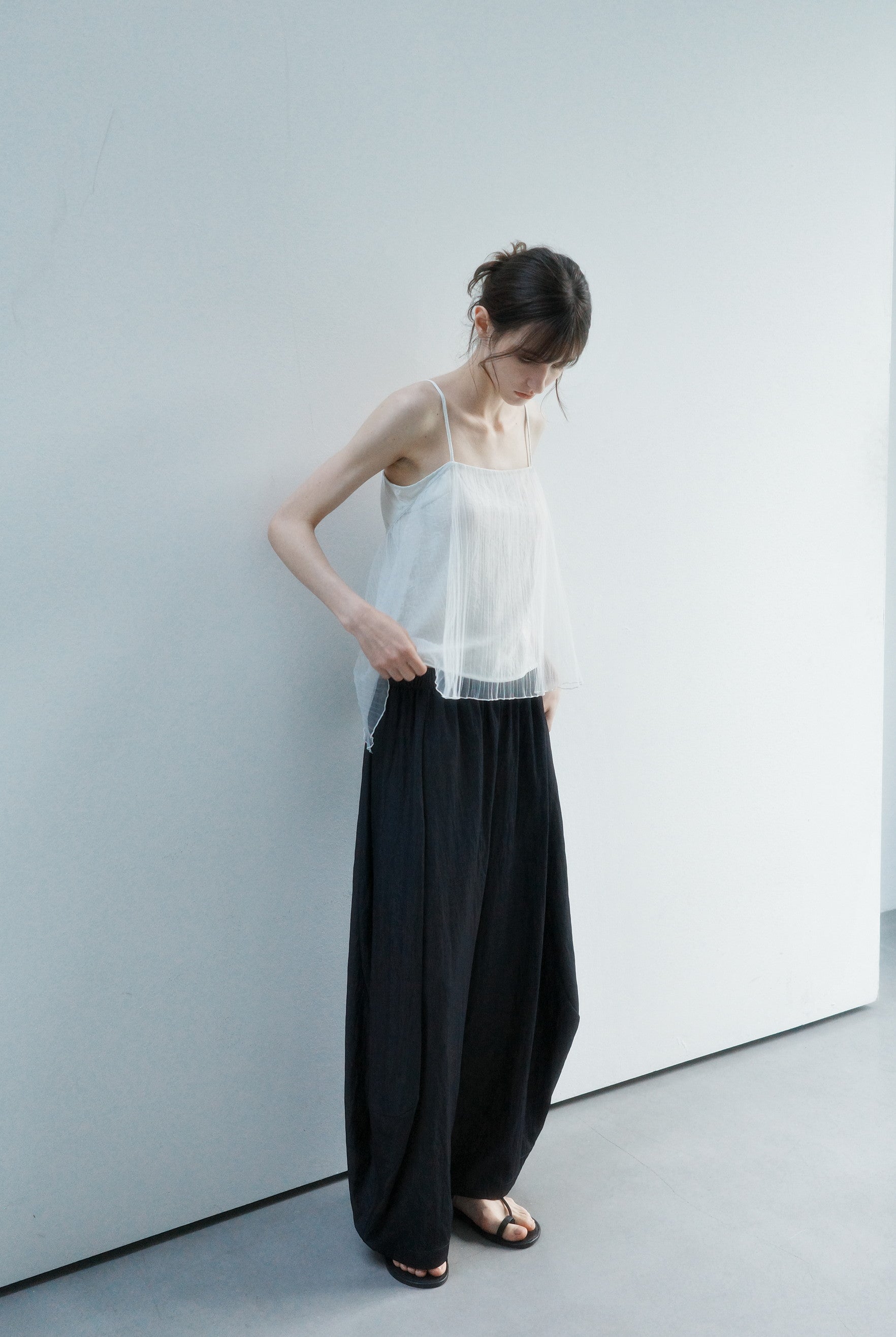 COCOON DRAPE WIDE PANTS
