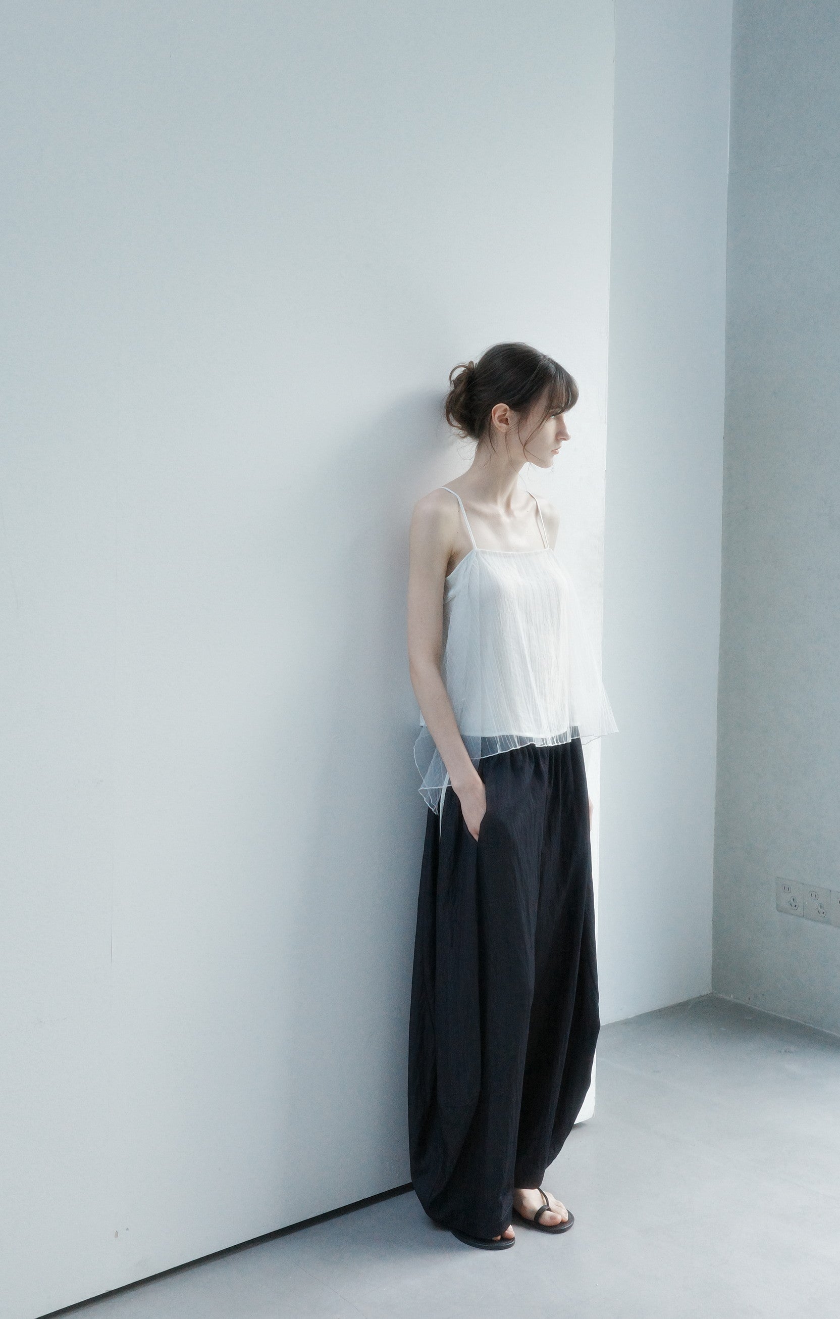 COCOON DRAPE WIDE PANTS