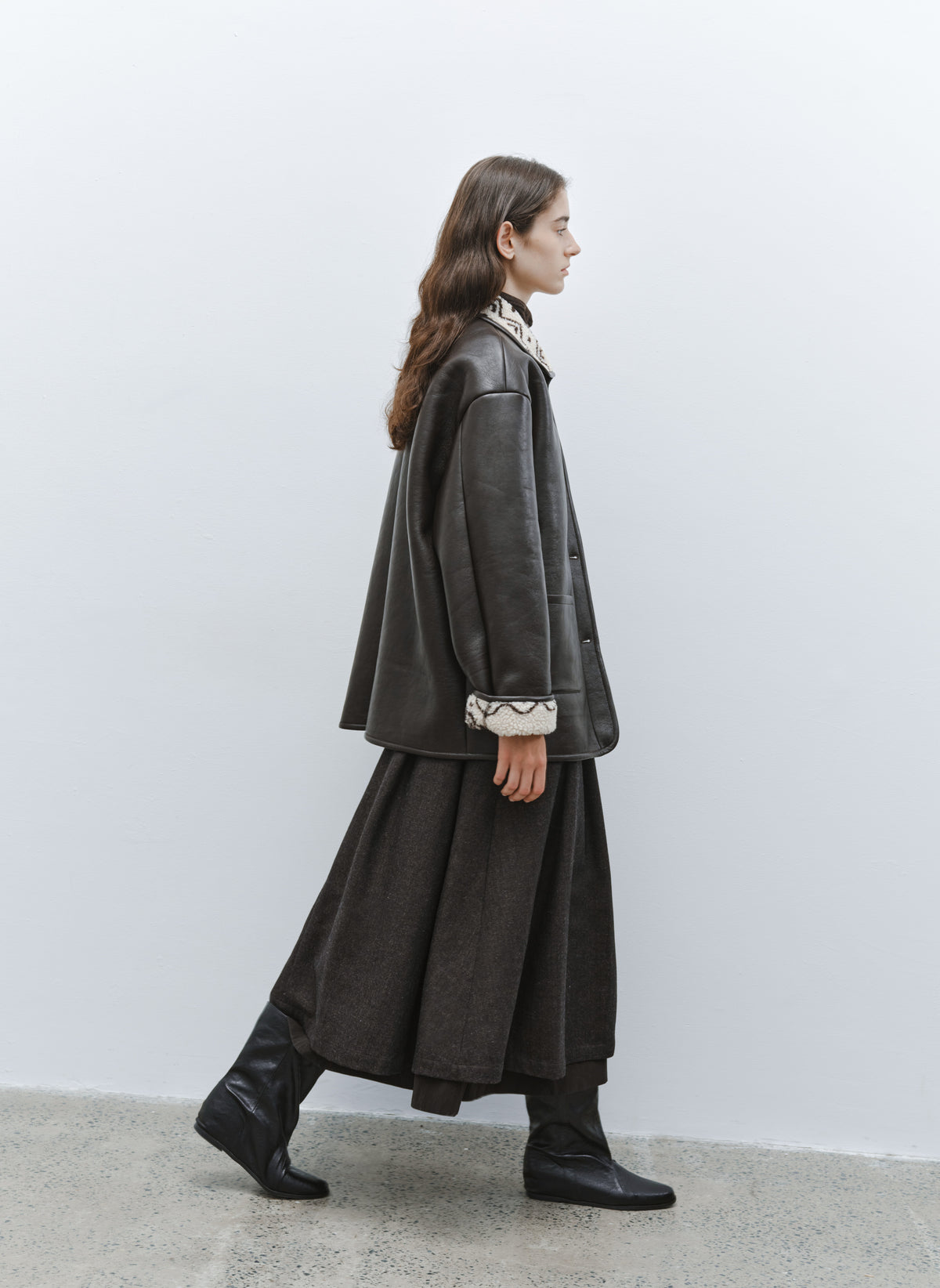 LAYERED FLARE WARM SKIRT
