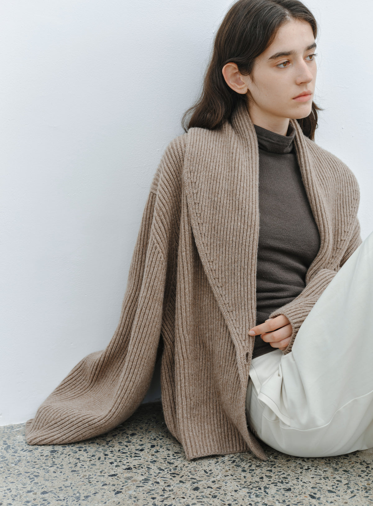 CHUNKY RIB KNIT JACKET