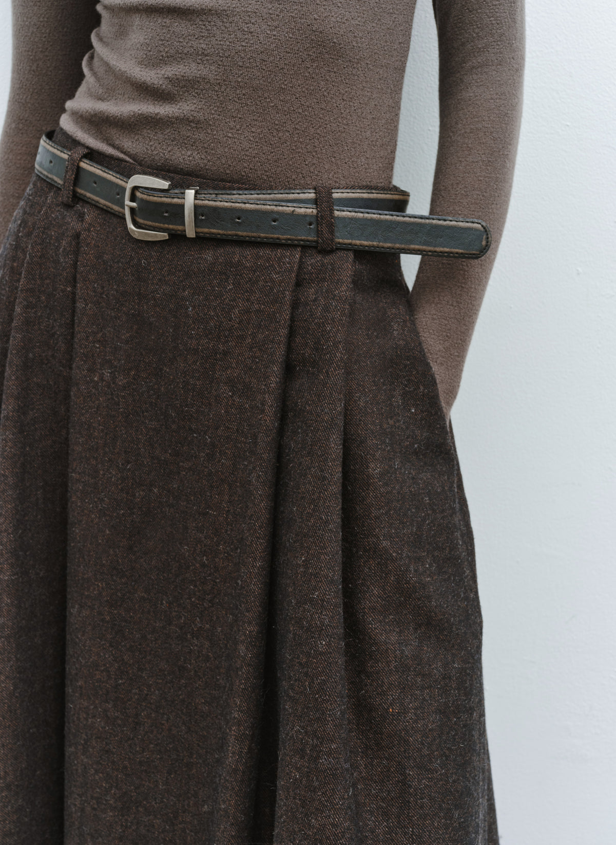 LAYERED FLARE WARM SKIRT