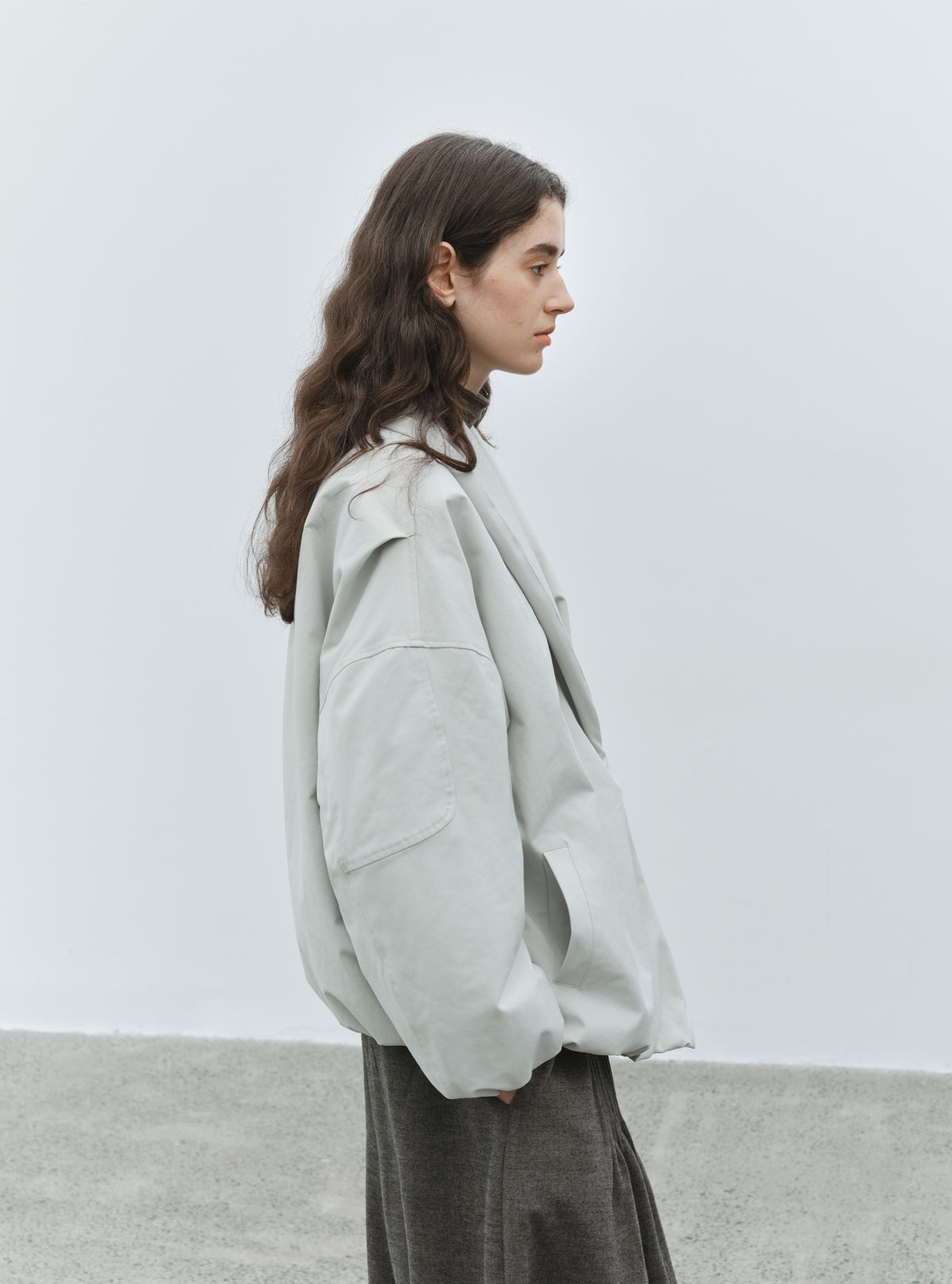 FUR LAPEL VOLUME BLOUSON