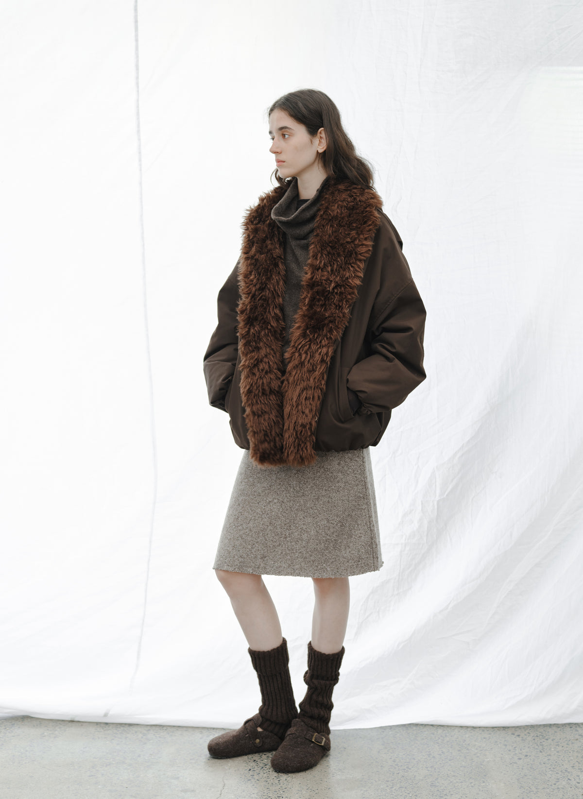 WARM TONE KNIT SKIRT