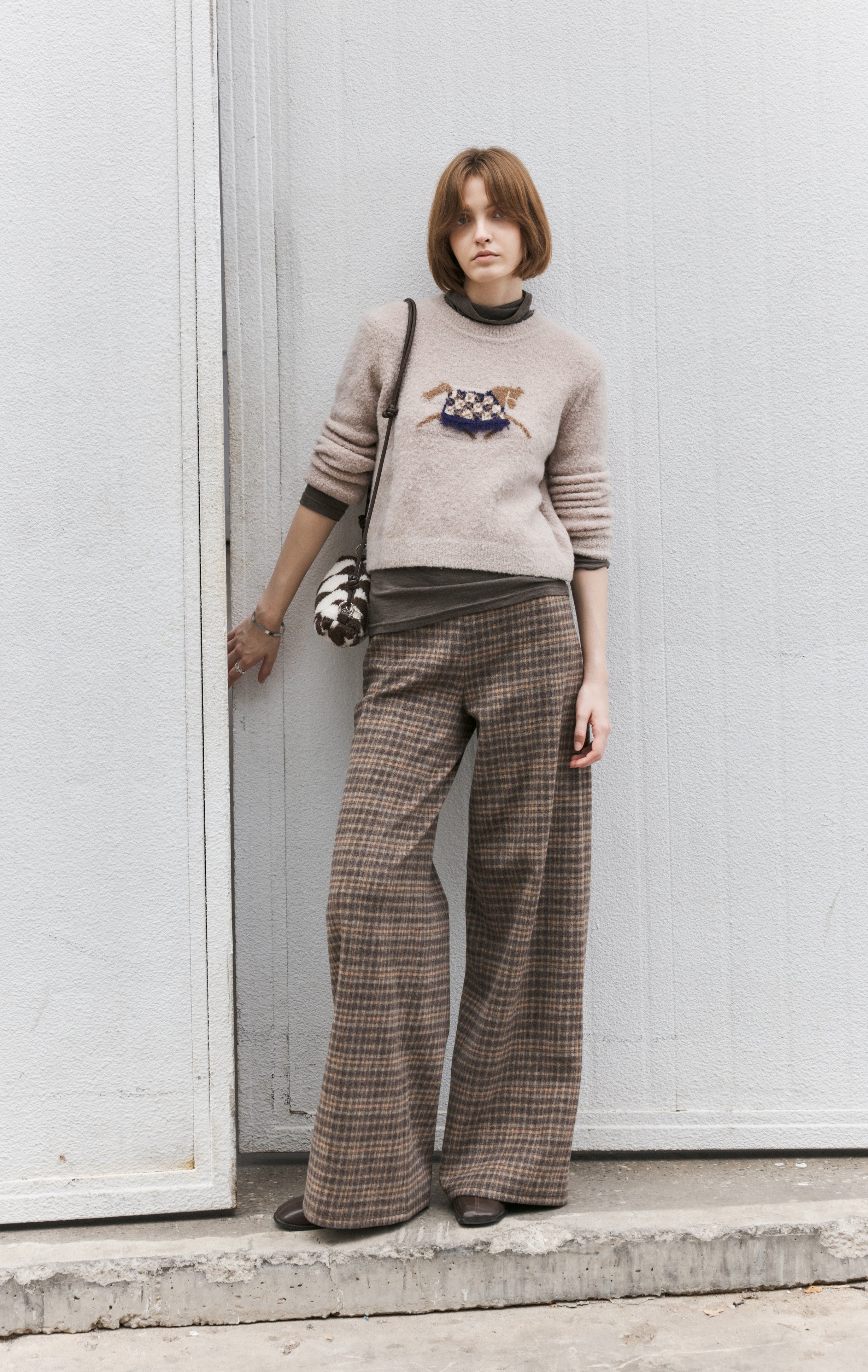 TASSEL PONY JACQUARD SWEATER / タッセルポニージャガードセーター