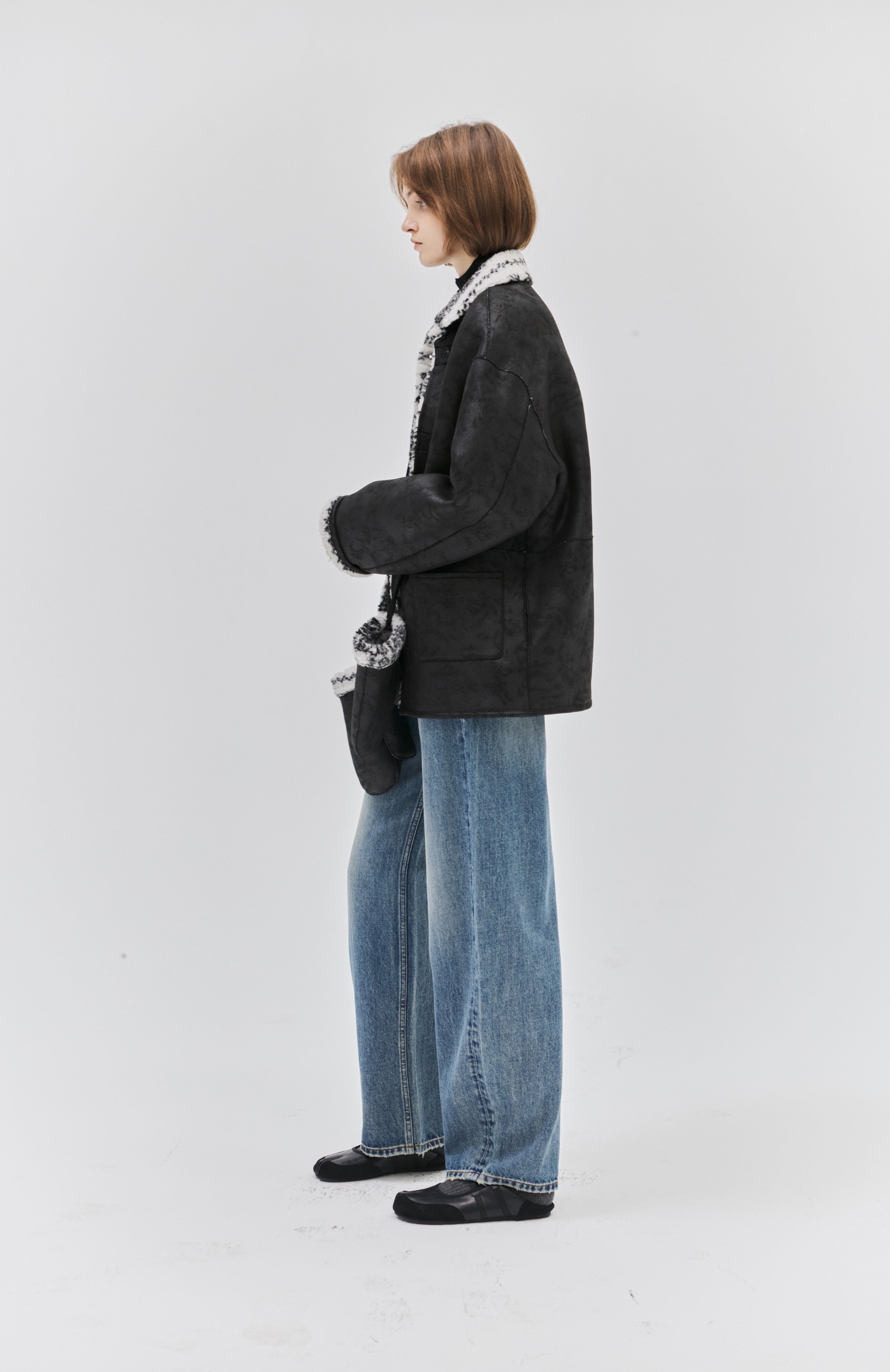 FAIR ISLE LEATHER JACKET&GLOVE / フェアアイルレザージャケット&手袋