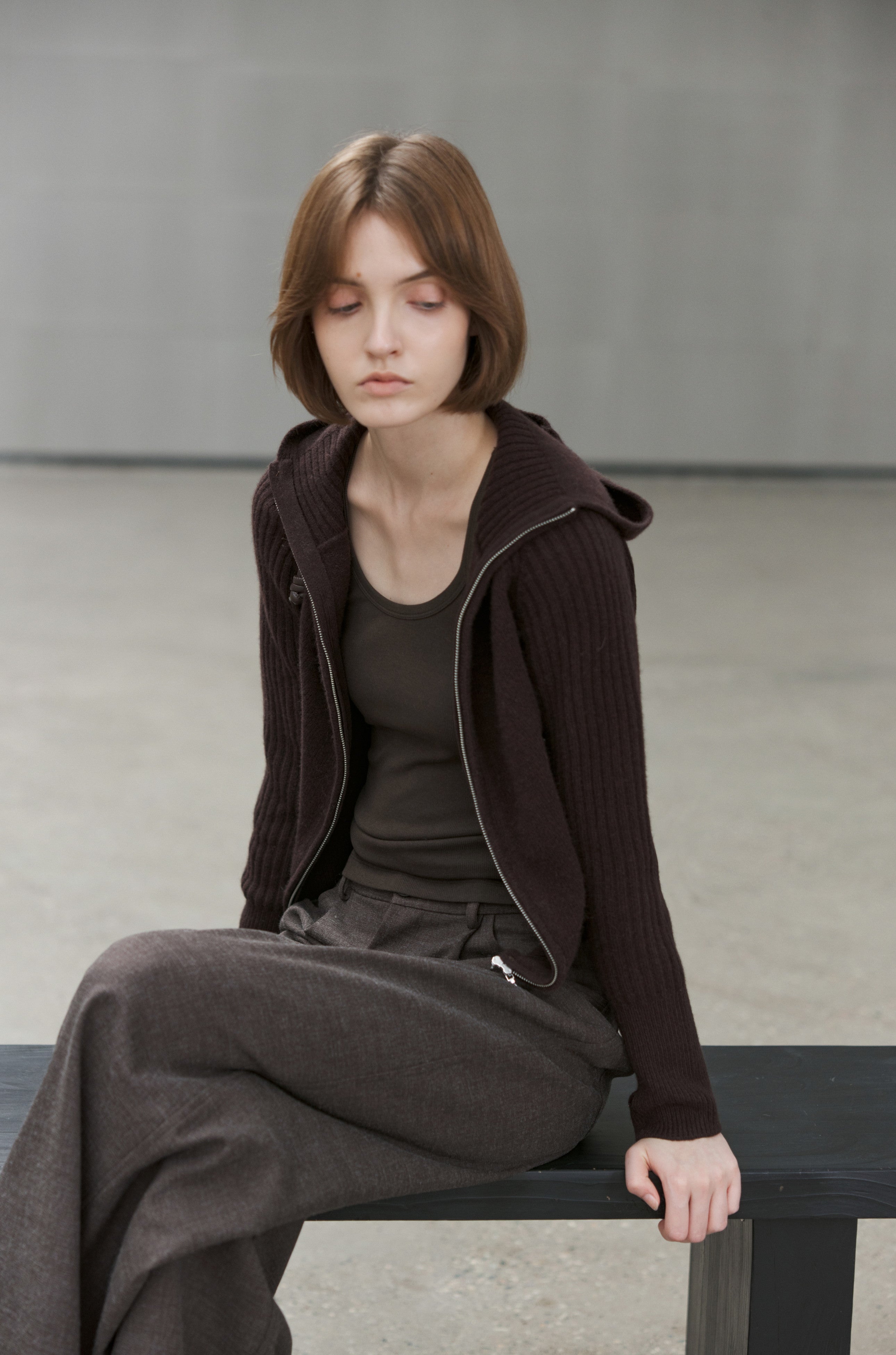 ZIP FIT WOOL CARDIGAN / ジップフィットウールカーディガン