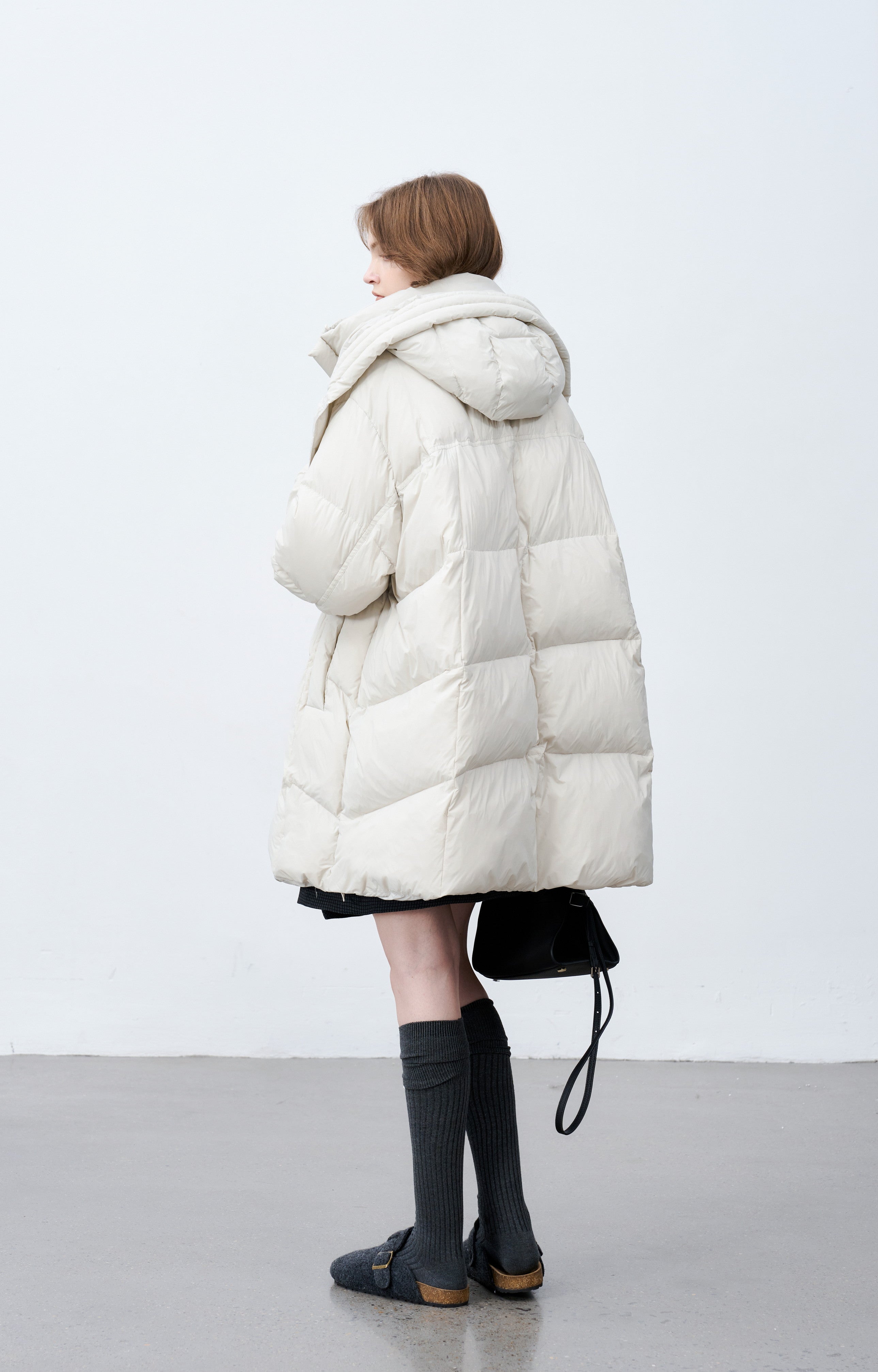 HOODED VOLUME MIDI DOWN