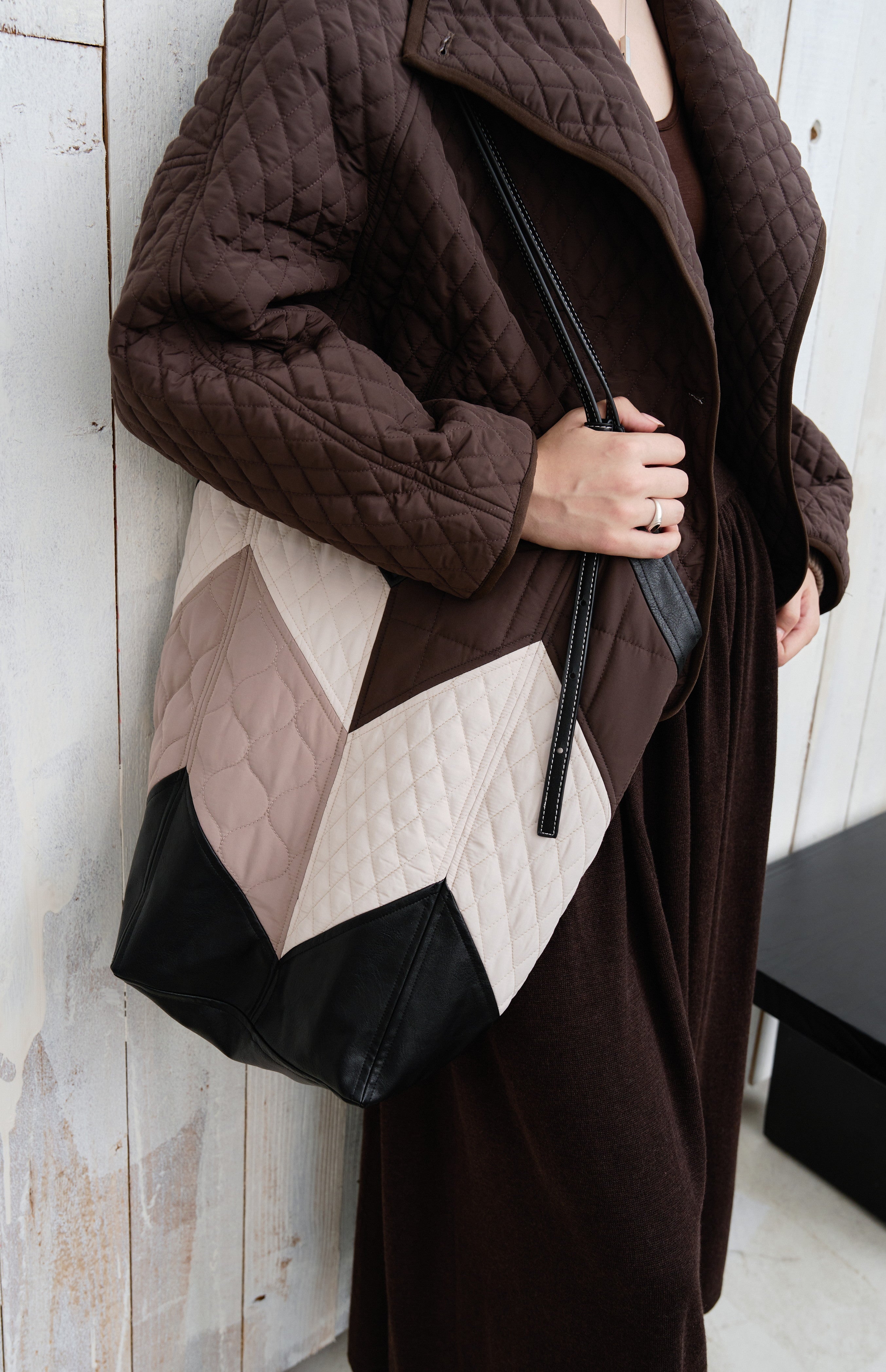 PATCHWORK COLOR QUILTED BAG