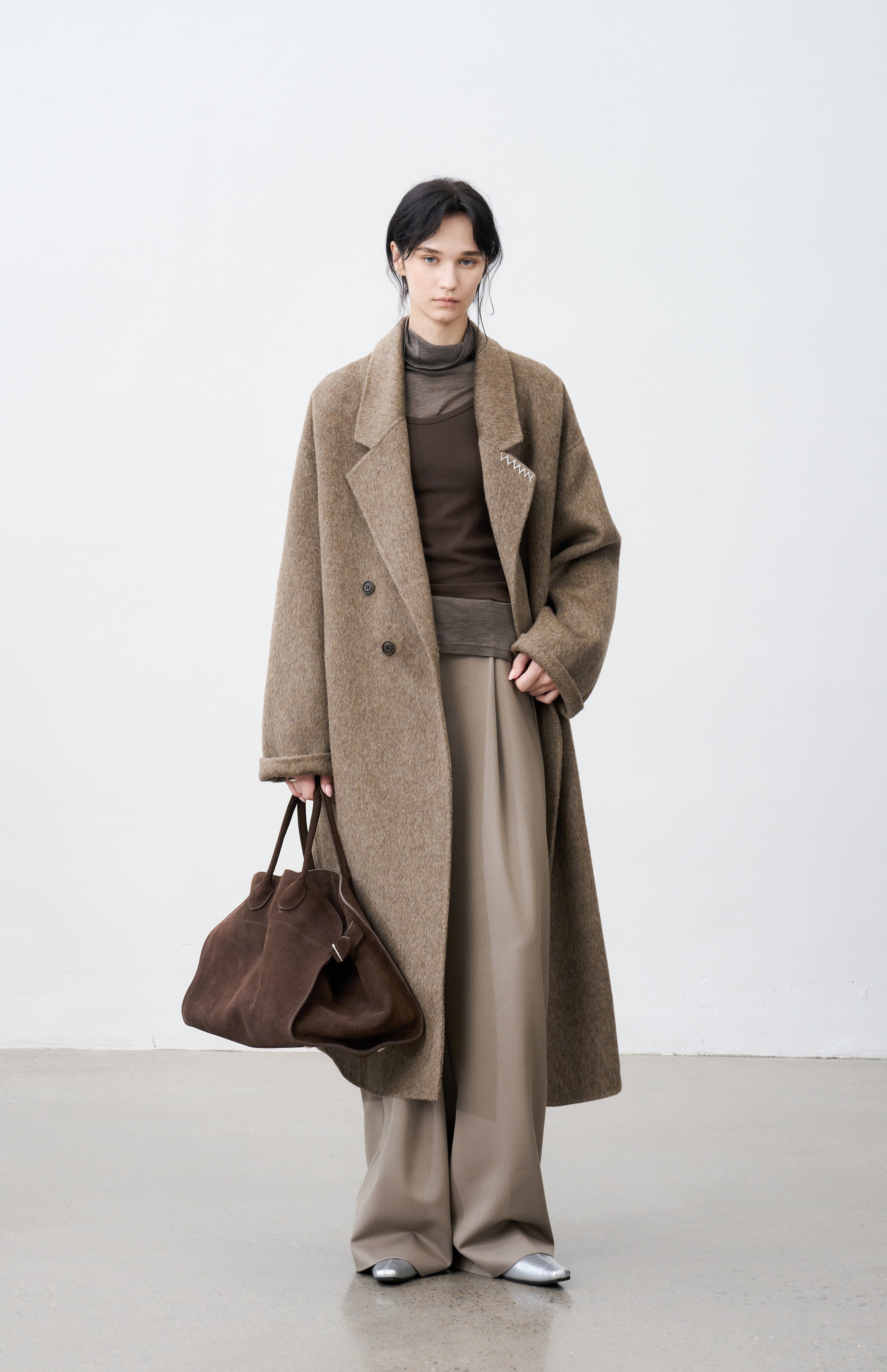 WIDE TUCK WARM SLACKS