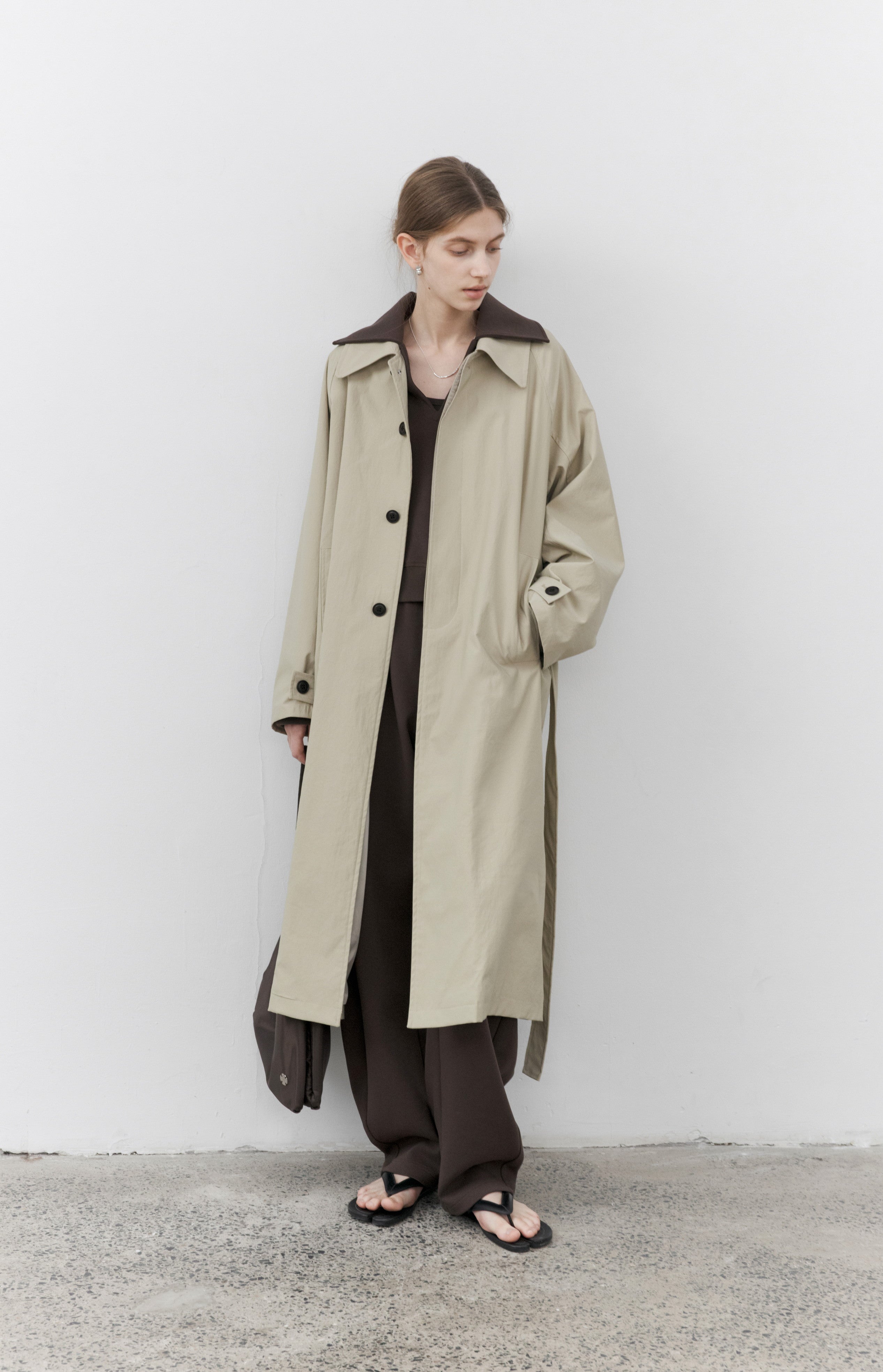 V-NECK LAPEL SWEATSHIRT/V 넥 래퍼 스웨트